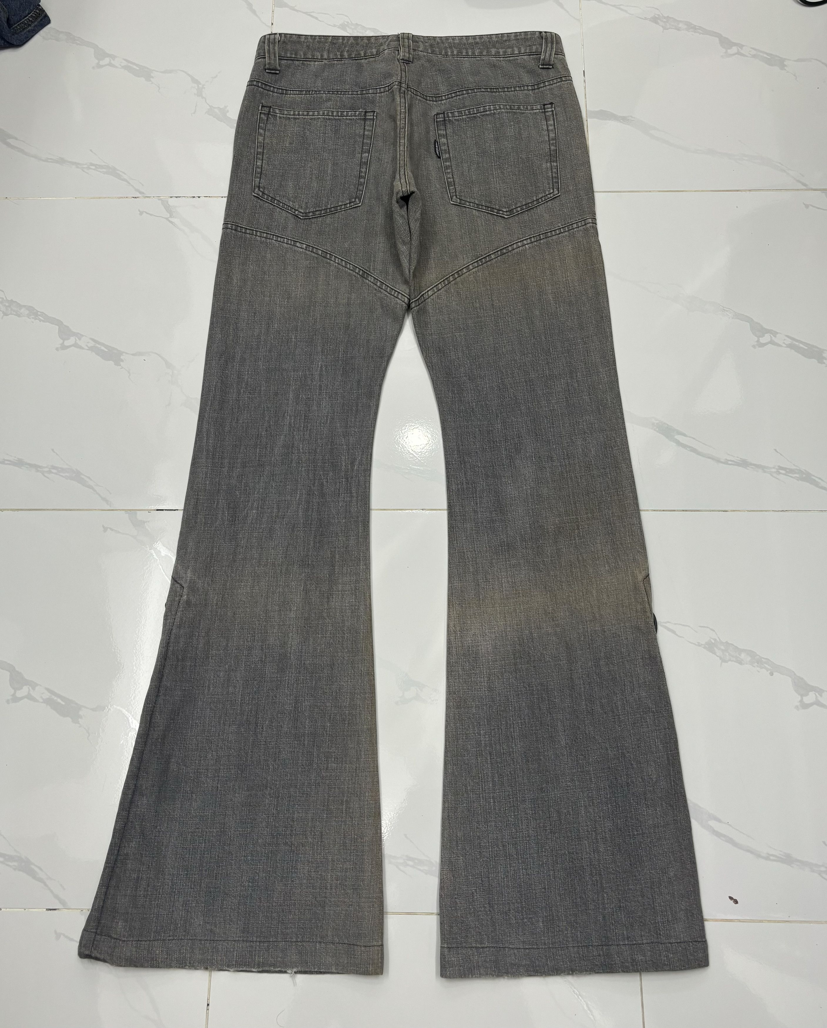Tornado Mart Tornado Mart Lace Up Flare Jeans Faded Grey Size US 30 / EU 46 - 6 Thumbnail