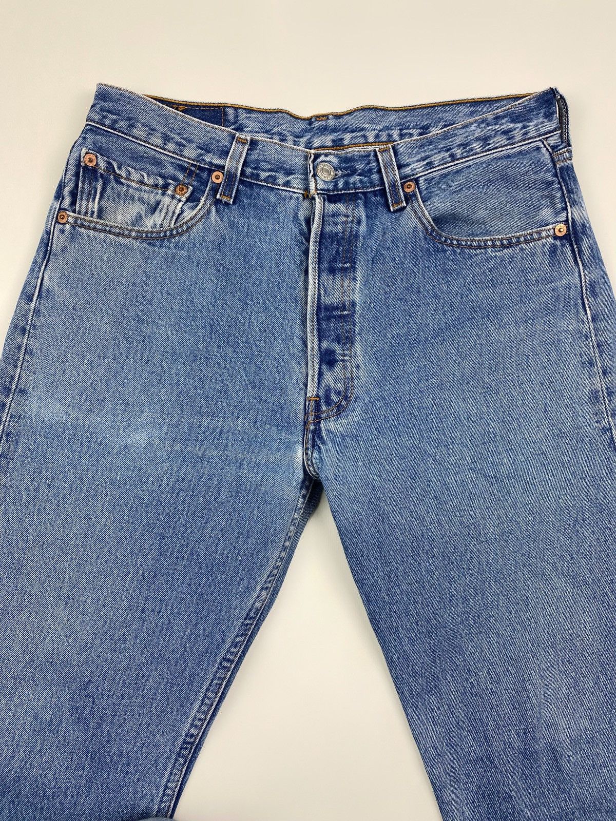 Levi's 1990’s Vintage Levi’s 501 Blue Denim Pants 32X30 Size US 32 / EU 48 - 4 Thumbnail