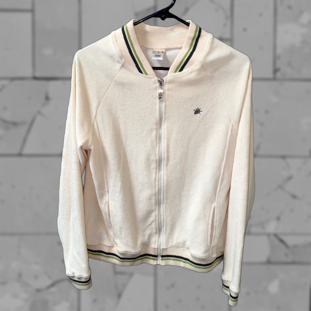 Vintage So Sporty Jacket Beige Full Zip L Women's Casual USA Cotton/Spandex Size L Size L / US 10 / IT 46 - 1 Thumbnail