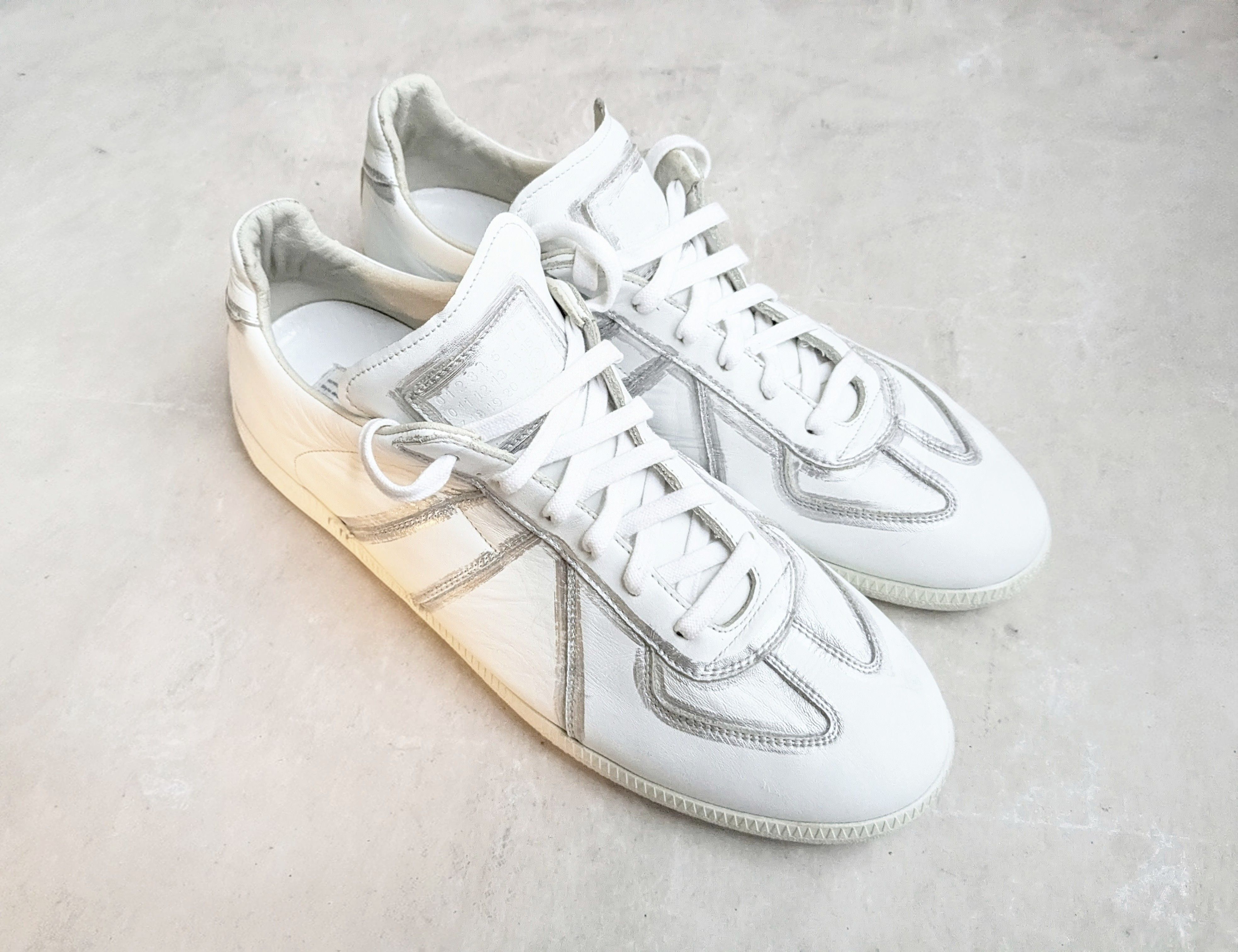 Maison Margiela Replica GAT White Silver 13 46 Low Tops
