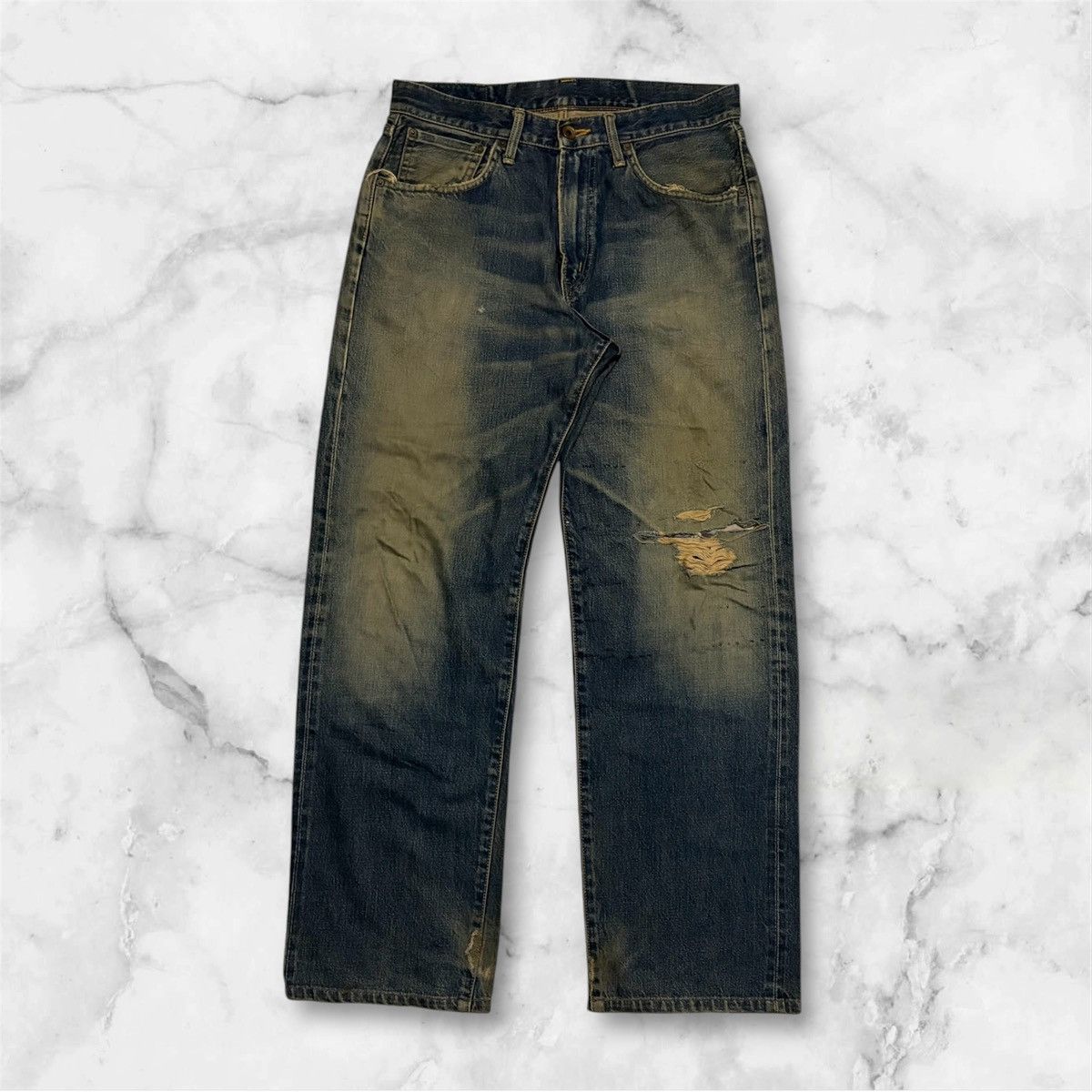 Edwin × Vintage Japanese Edwin Streetwear Jeans Distressed Denim Size US 32 / EU 48 - 1 Thumbnail