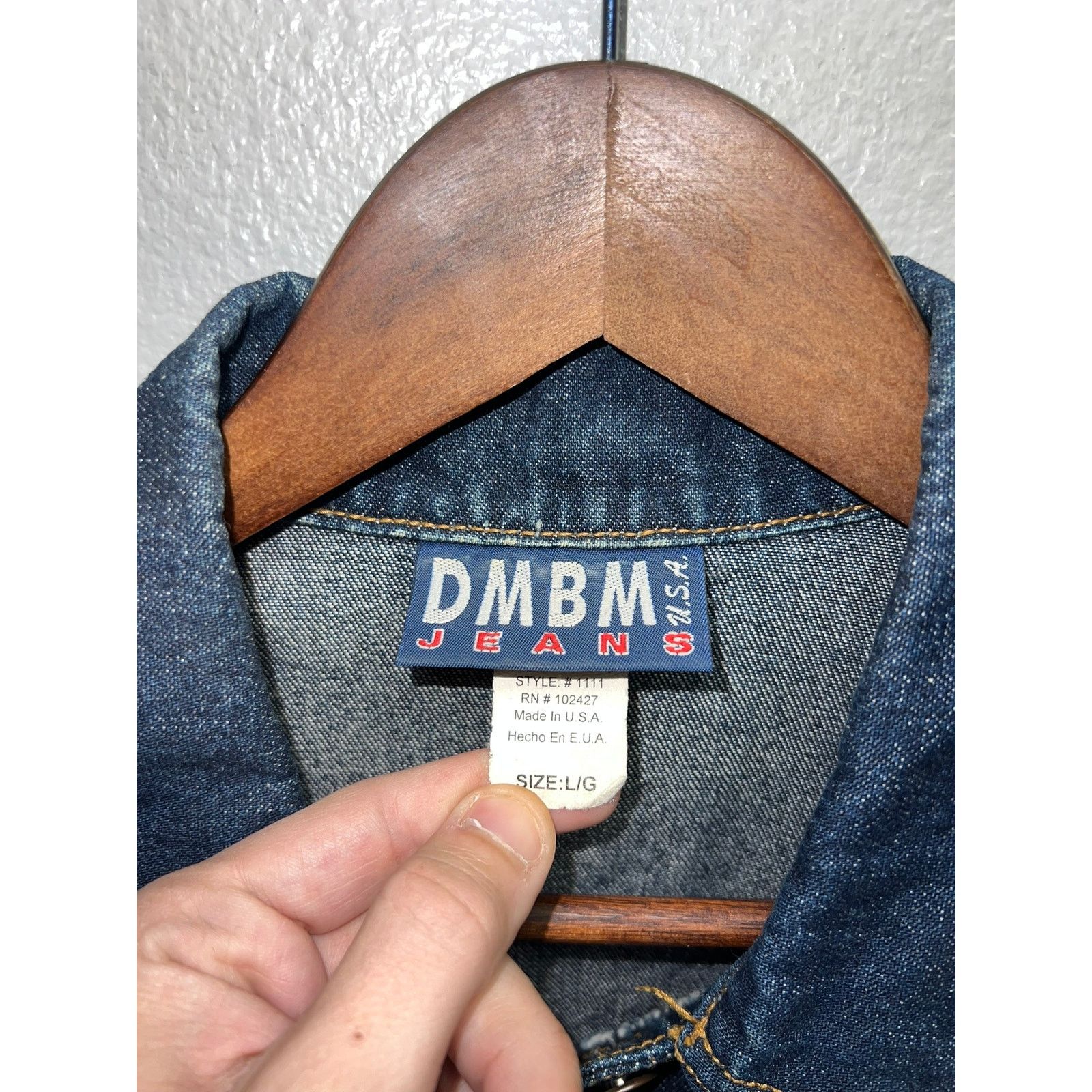 Vintage Vintage Womens Denim Jacket DMBM Jeans Blue Top Women Large Size L / US 10 / IT 46 - 6 Thumbnail