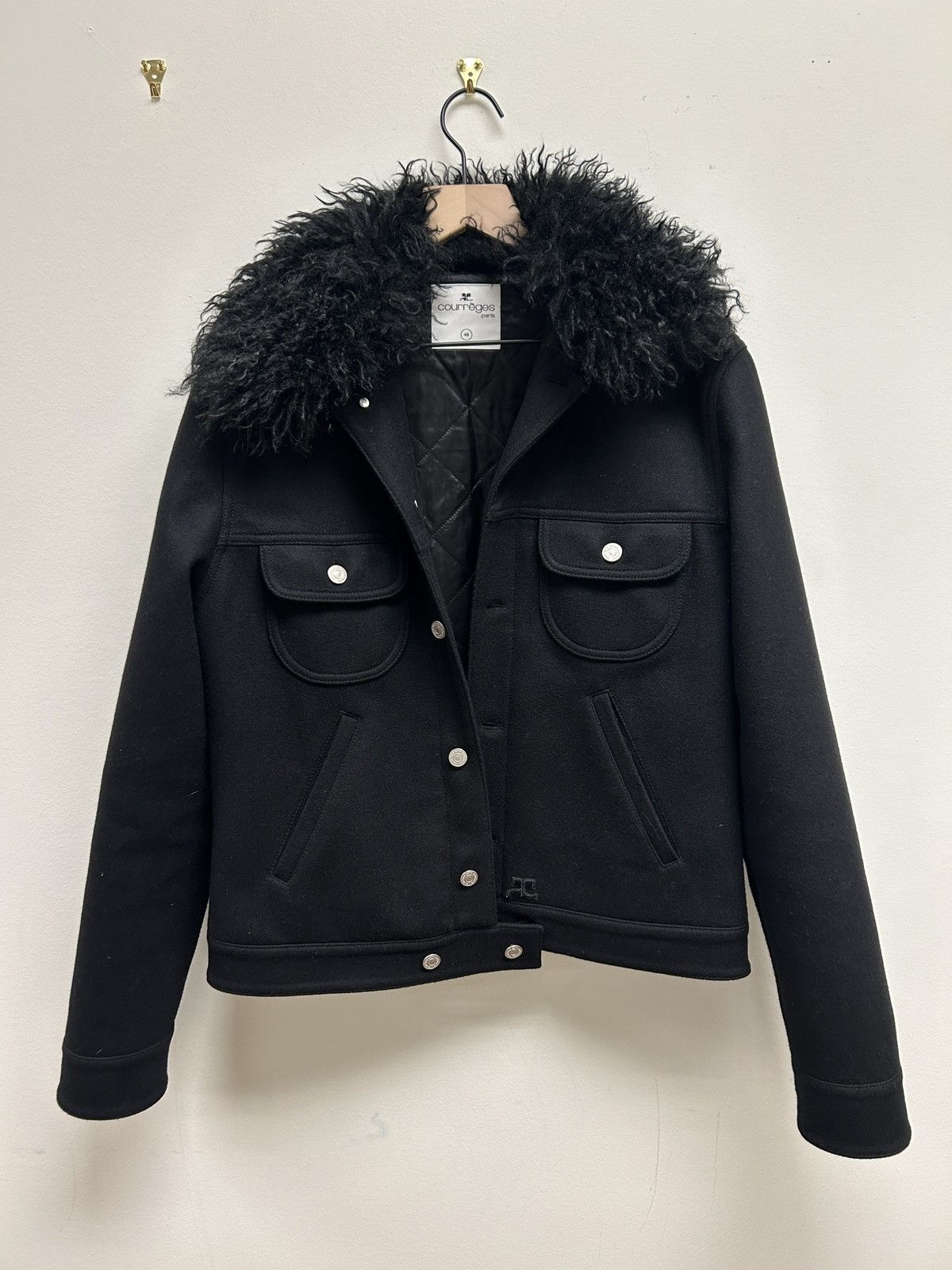 Courreges FW23 Fur Collar Wool Jacket Size US M / EU 48-50 / 2 - 1 Thumbnail