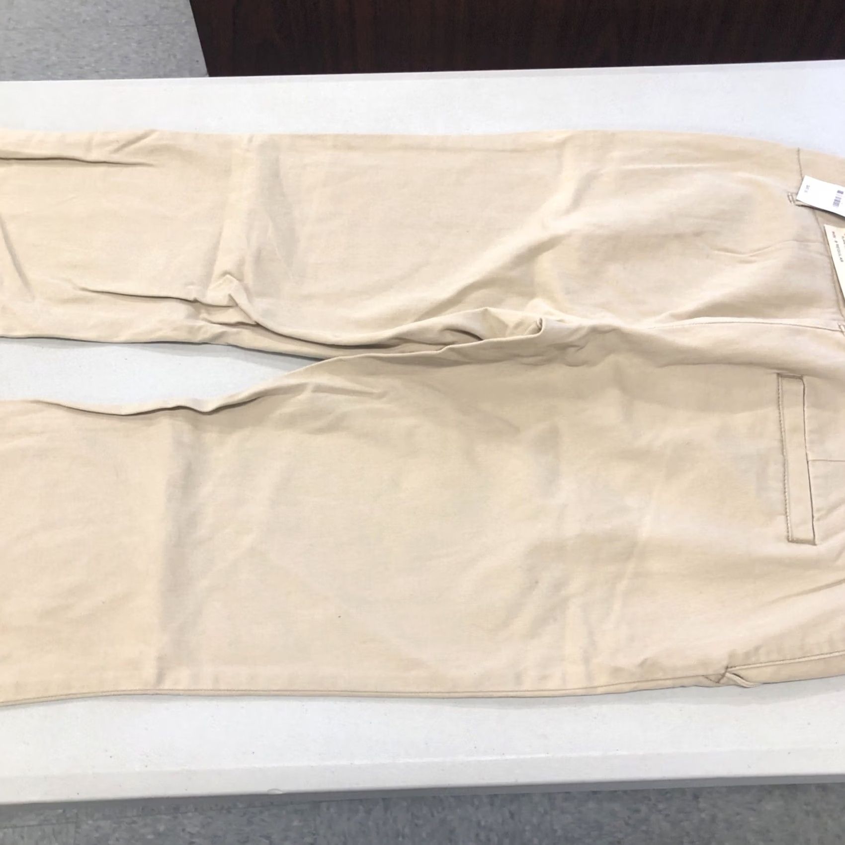Express NWT Express Cetine Chino Pants Tan Khaki Slim Flare Leg Low Rise Women Size 8 Size ONE SIZE - 6 Thumbnail