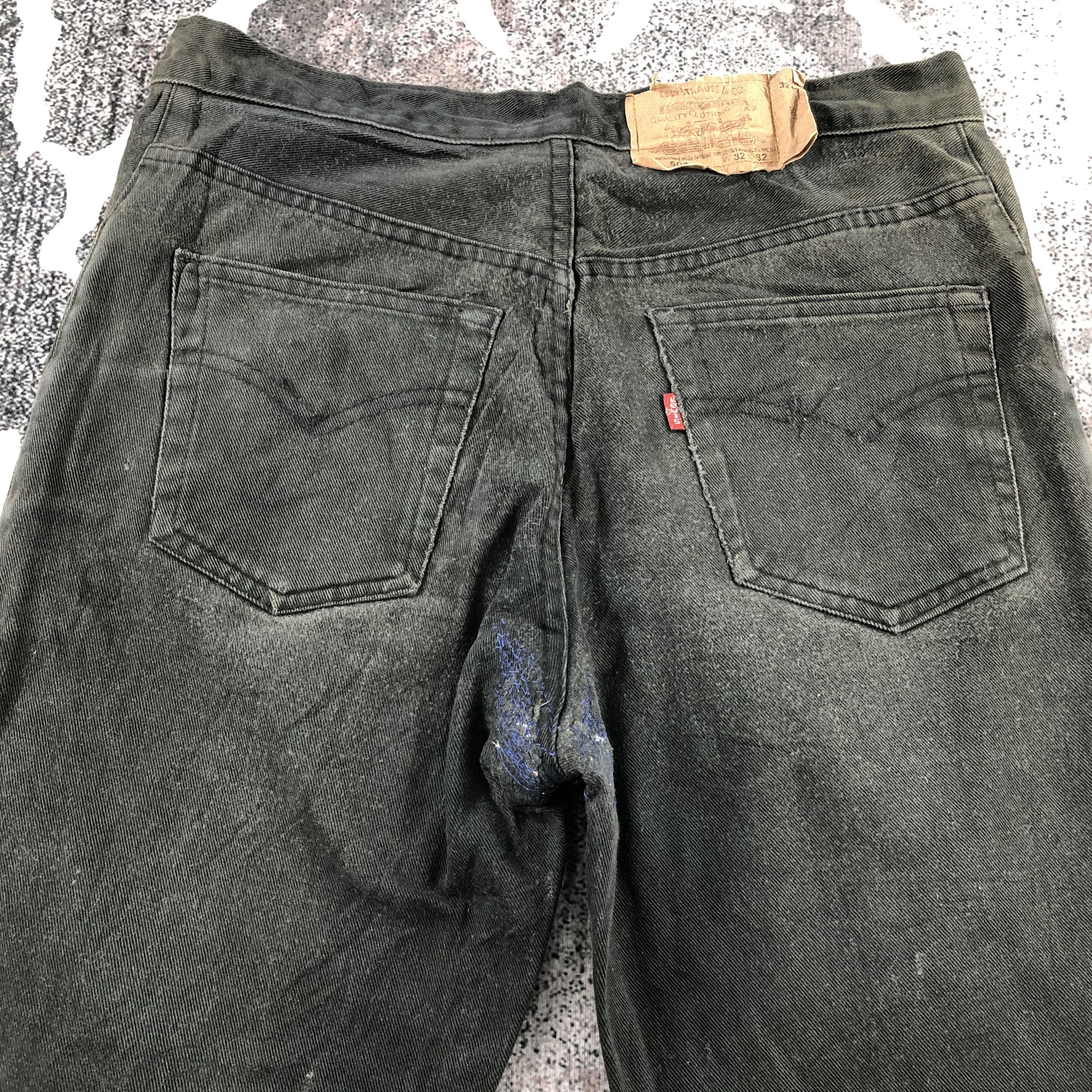 Levi's Vintage Levis 501 Jeans Faded Black Denim KJ891 Size US 32 / EU 48 - 4 Thumbnail