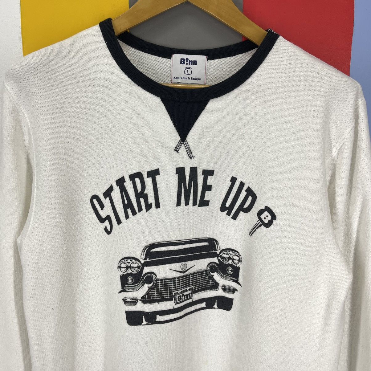 Japanese Brand START ME UP by BINN Crew Neck Sweatshirt #1982/13 Size US M / EU 48-50 / 2 - 2 Thumbnail