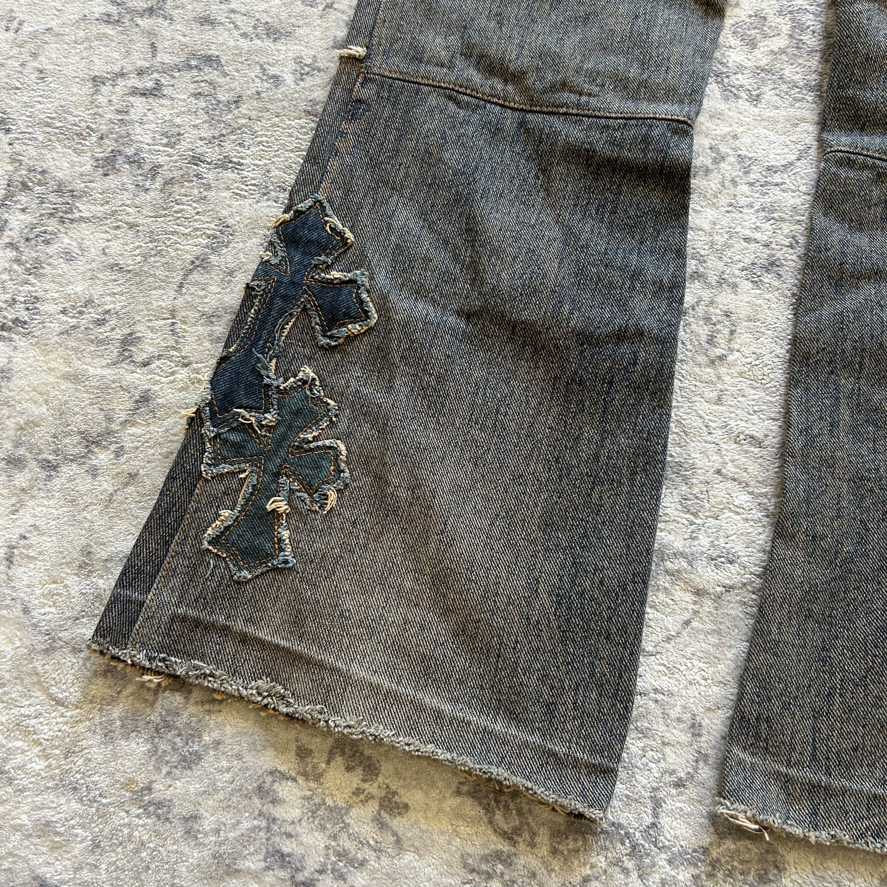 A&G Rock A&G Le Fleur Patch Work Lace-up Jeans Size US 28 / EU 44 - 9 Thumbnail