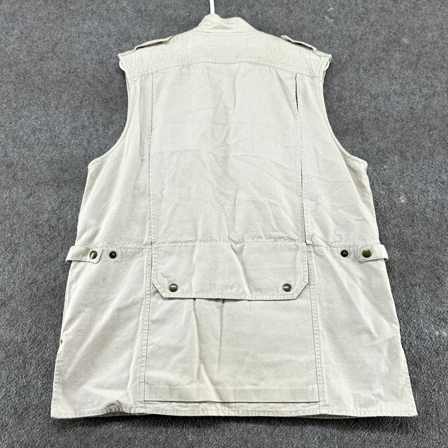Eddie Bauer VINTAGE Eddie Bauer Vest Mens S Beige Canvas Utility Hunting 90s Outdoors Pockets Full Zip Size US S / EU 44-46 / 1 - 7 Thumbnail