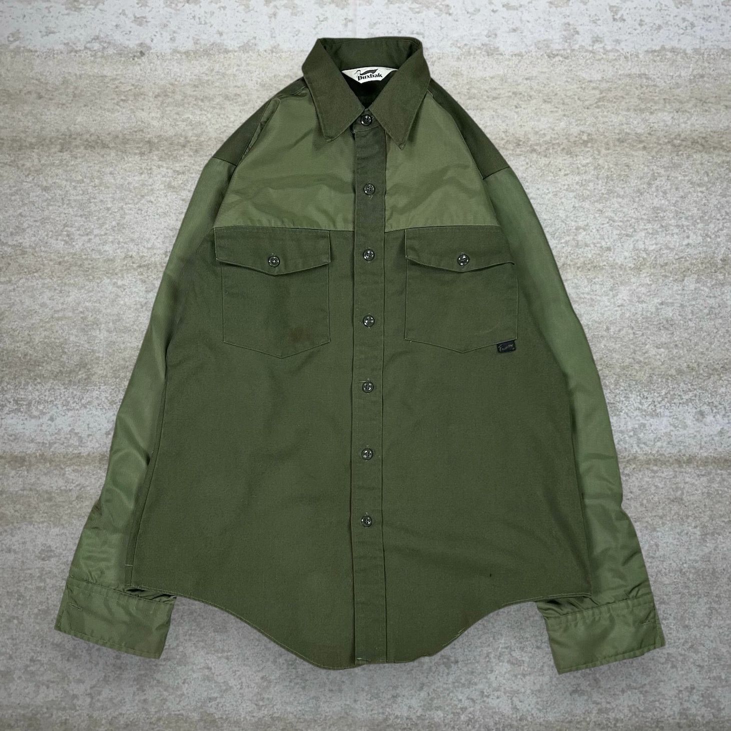 Vintage Vintage 90s Duxbak Button Up Shirt Mens M Green Long Sleeve Size US M / EU 48-50 / 2 - 1 Thumbnail