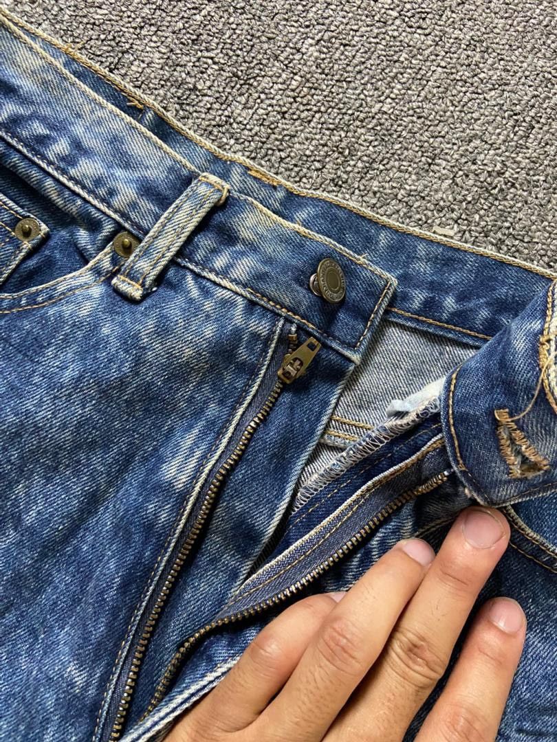 Japanese Brand Jay Hawker Acid Washed Denim Jeans (199) Size US 26 / EU 42 - 5 Thumbnail