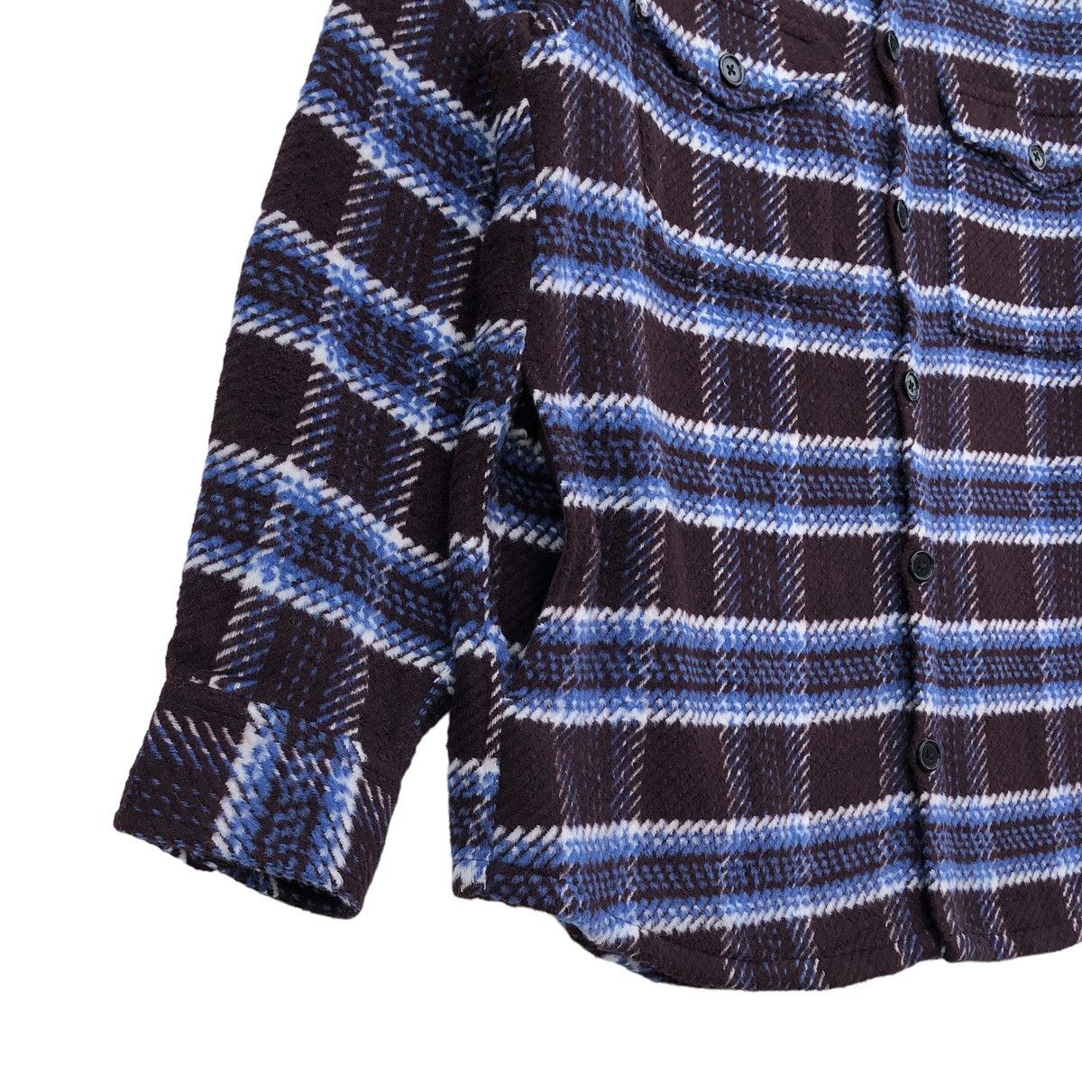 Japanese Brand Vintage WEGO Wool Flannel Box Design Buttons Up Jacket Size US M / EU 48-50 / 2 - 7 Thumbnail