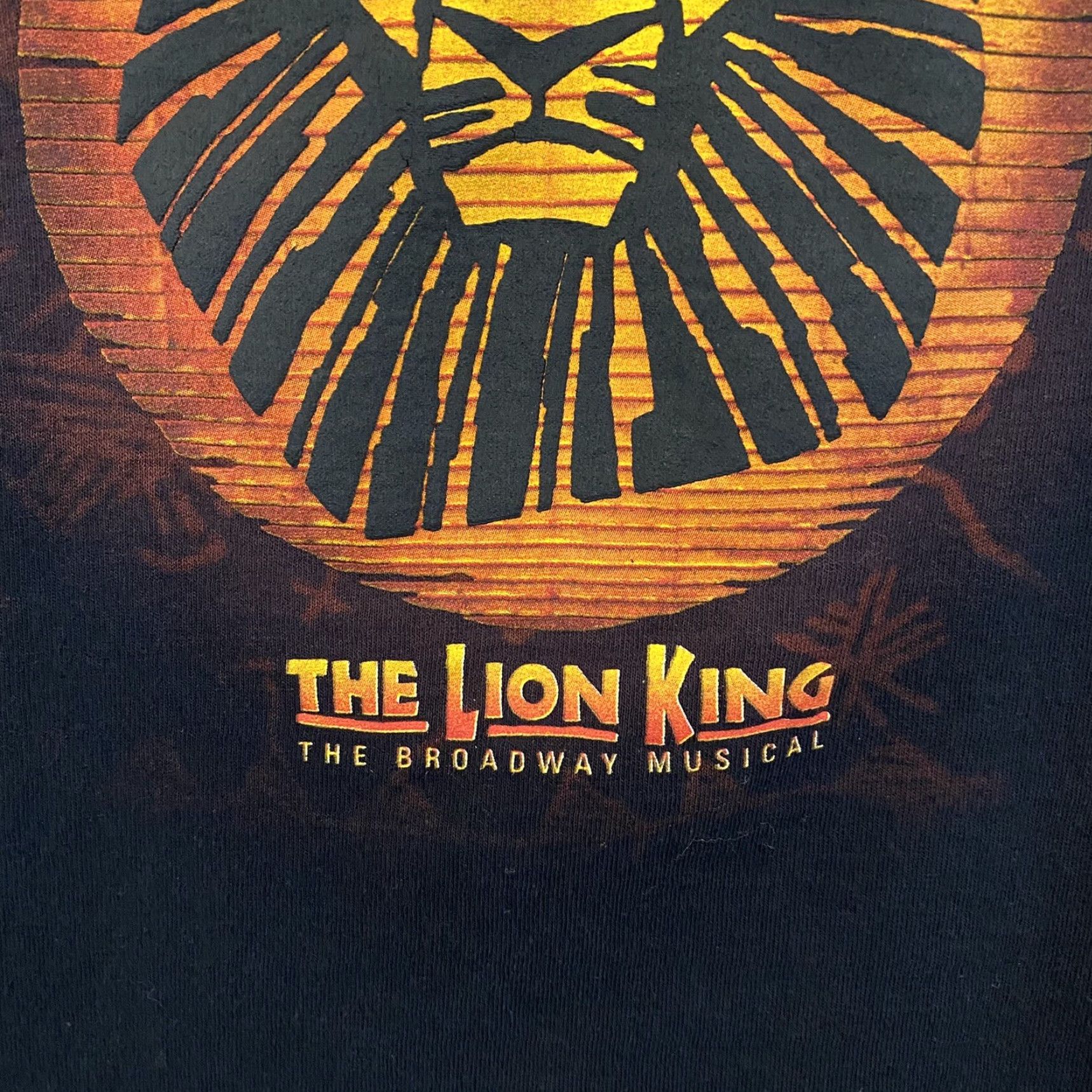 Disney VINTAGE Disney Lion King Shirt Men's Large Black Broadway Musical Tee Graphic Y2K 2000s Lion King Broadway Theme Mens Tee Size US L / EU 52-54 / 3 - 3 Thumbnail