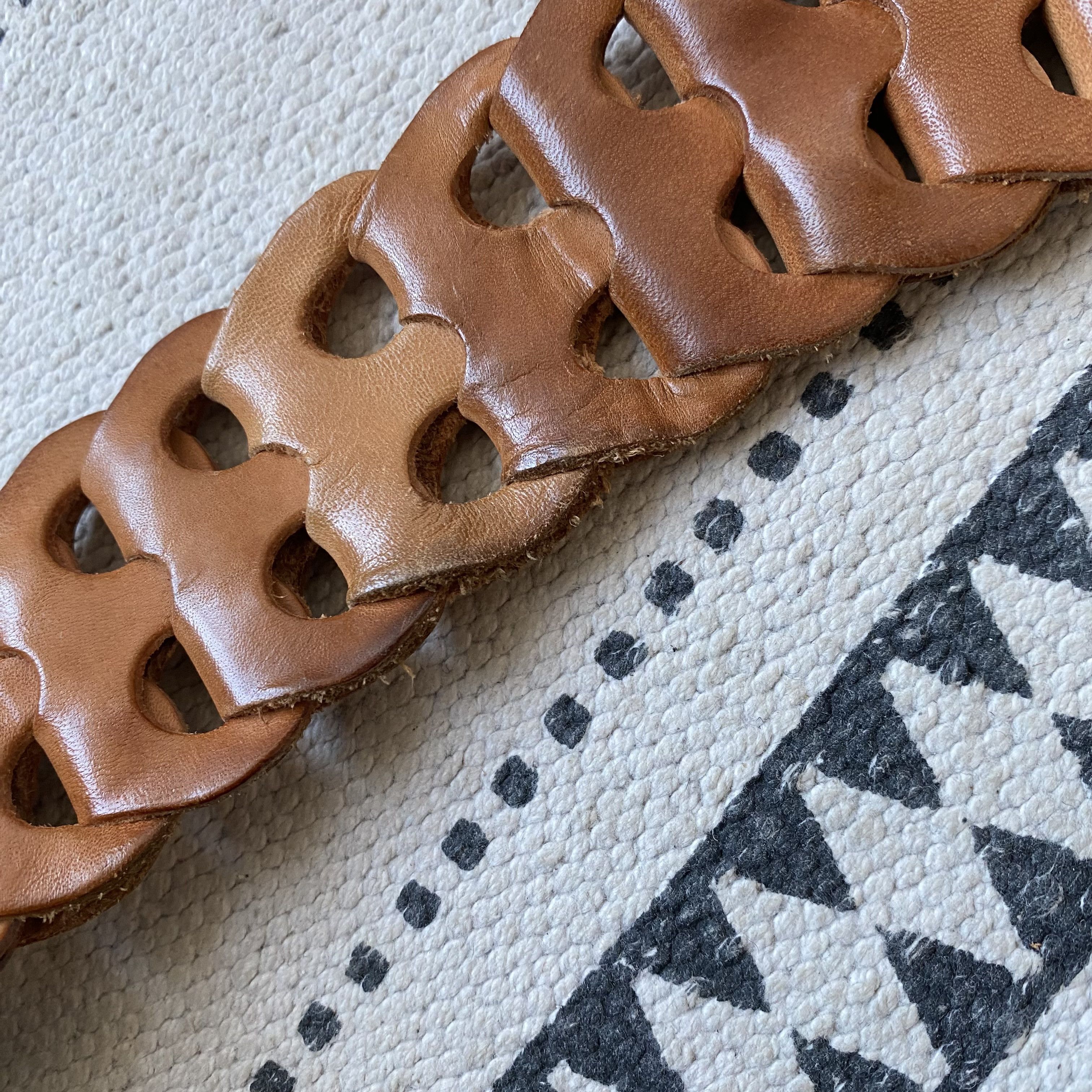 Cowboy Equipment Vintage Y2K leather belt american western style Size 36 - 6 Thumbnail