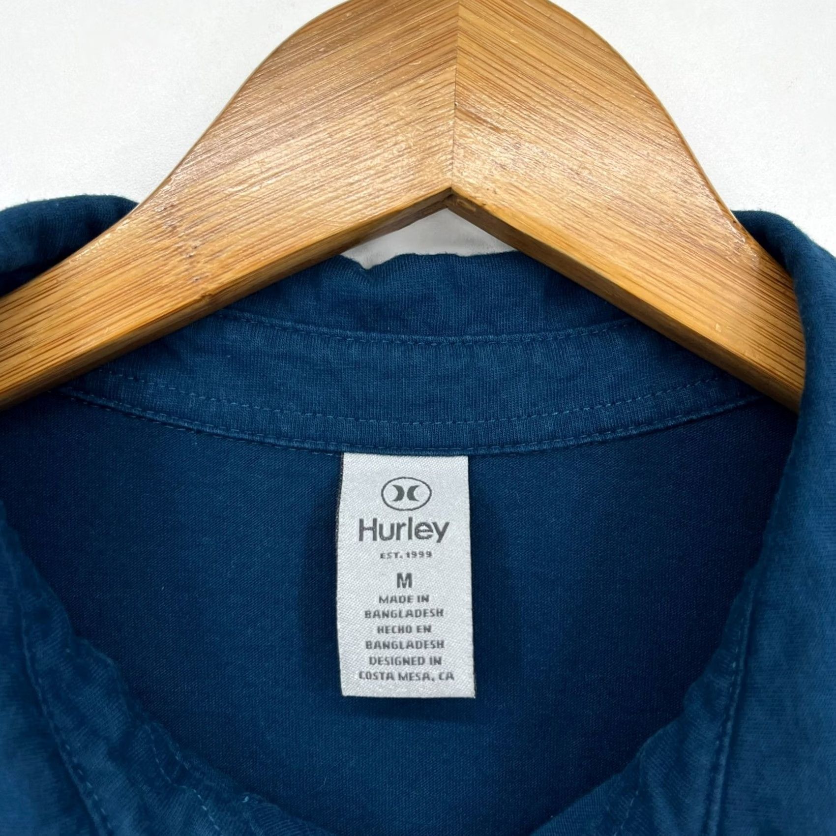 Hurley Hurley Polo Shirt Mens Blue Logo Solid Cotton Polo Short Sleeve Regular Adult M Size US M / EU 48-50 / 2 - 5 Thumbnail