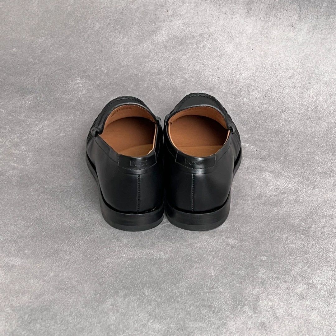 Hugo Boss HUGO BOSS Black Leather Loafers Size US 9 / IT 39 - 3 Thumbnail