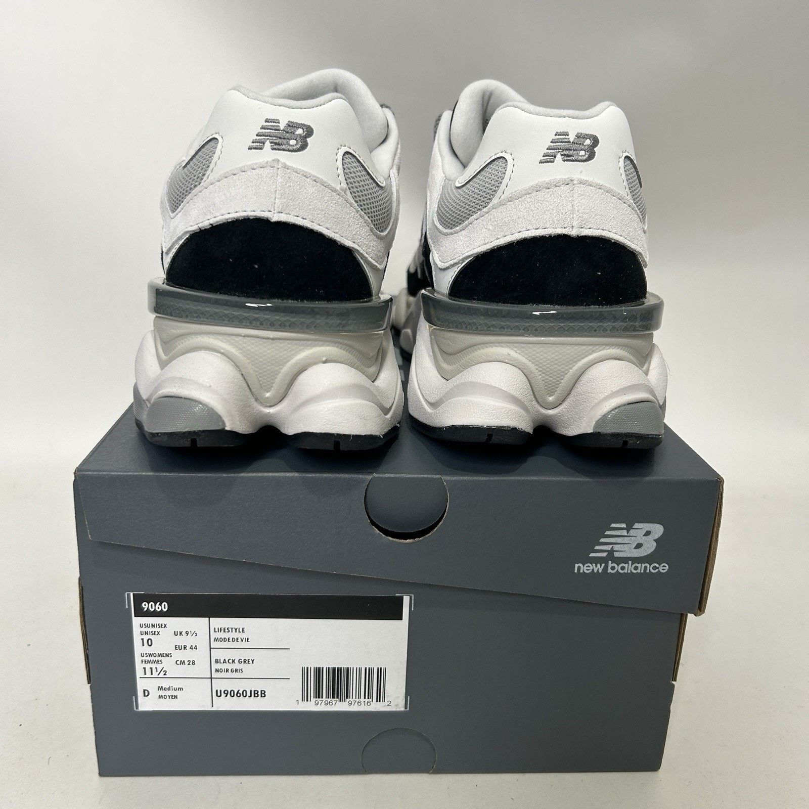 New Balance New Balance 9060 Lifestyle Shoes “Grey Jet Black” U9060JBB Size US 10 / EU 43 - 4 Thumbnail