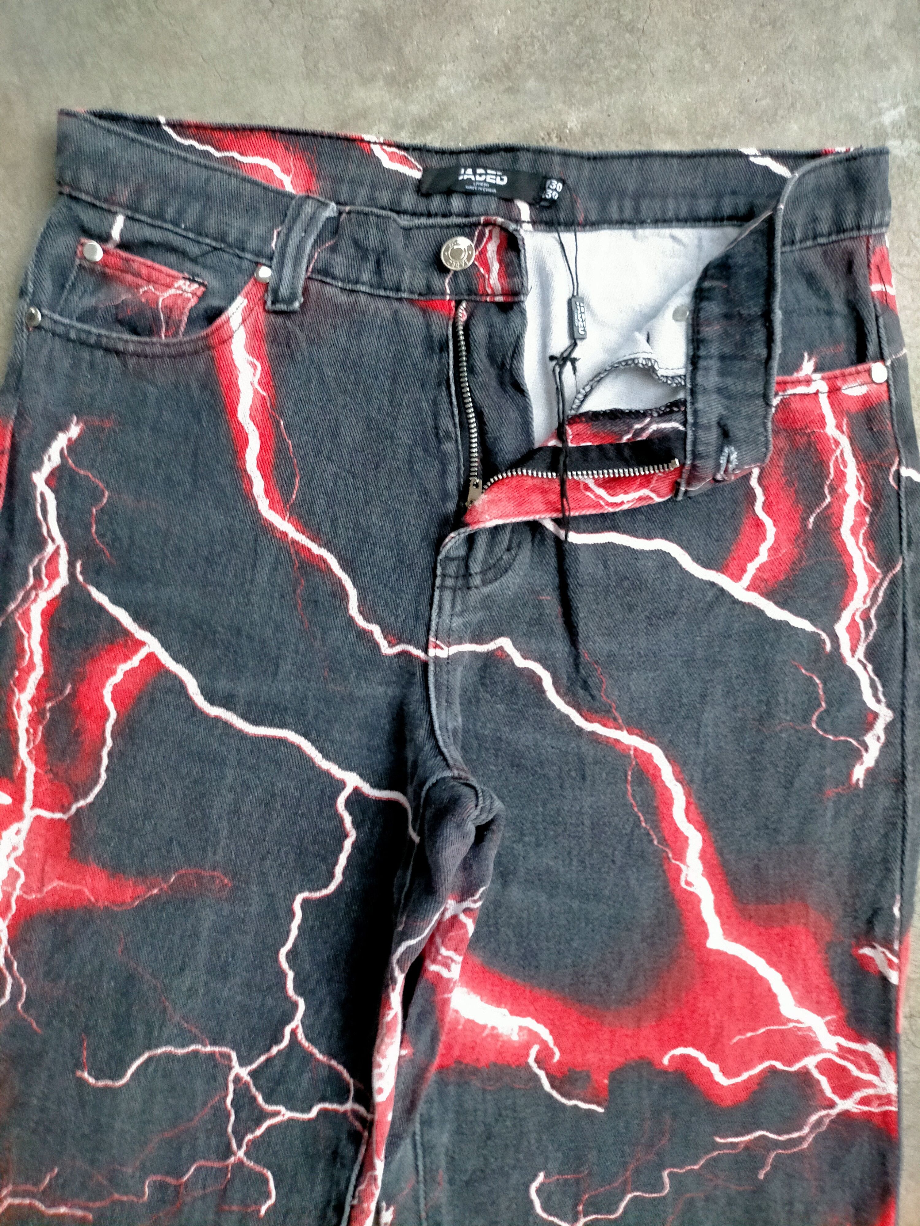 Jaded London BNWT Jaded London Lightning Denim Pants Size US 32 / EU 48 - 6 Thumbnail