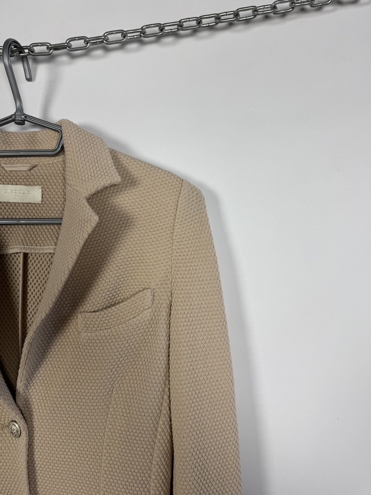 Circolo 1901 Circolo 1901 Blazer Virgil Wool Beige Textured Knit Jacket Size S / US 4 / IT 40 - 2 Thumbnail