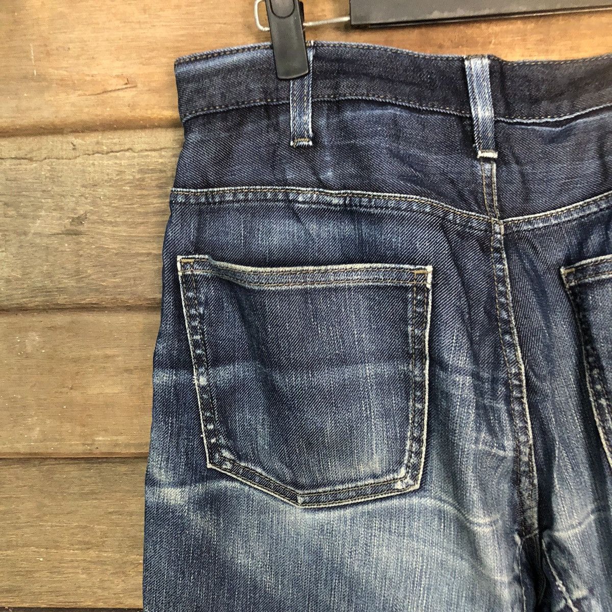 Japanese Brand Uniqlo Jeans Blue faded Distressed Denim Pants #7328 Size US 27 - 15 Thumbnail