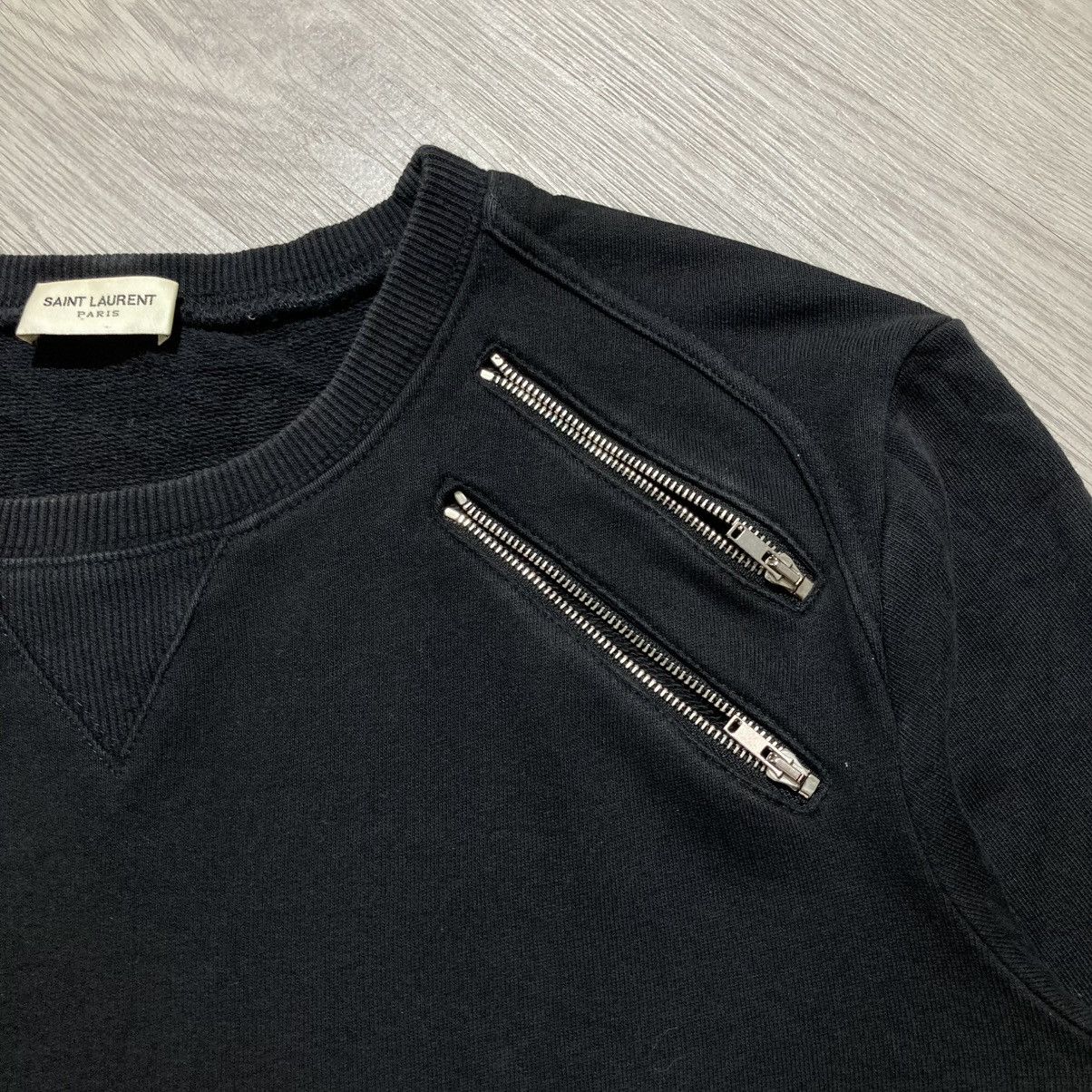 Saint Laurent Paris FW15 Saint Laurent Paris Hedi Slimane 5 Zip Sweatshirt Black Size US M / EU 48-50 / 2 - 10 Thumbnail