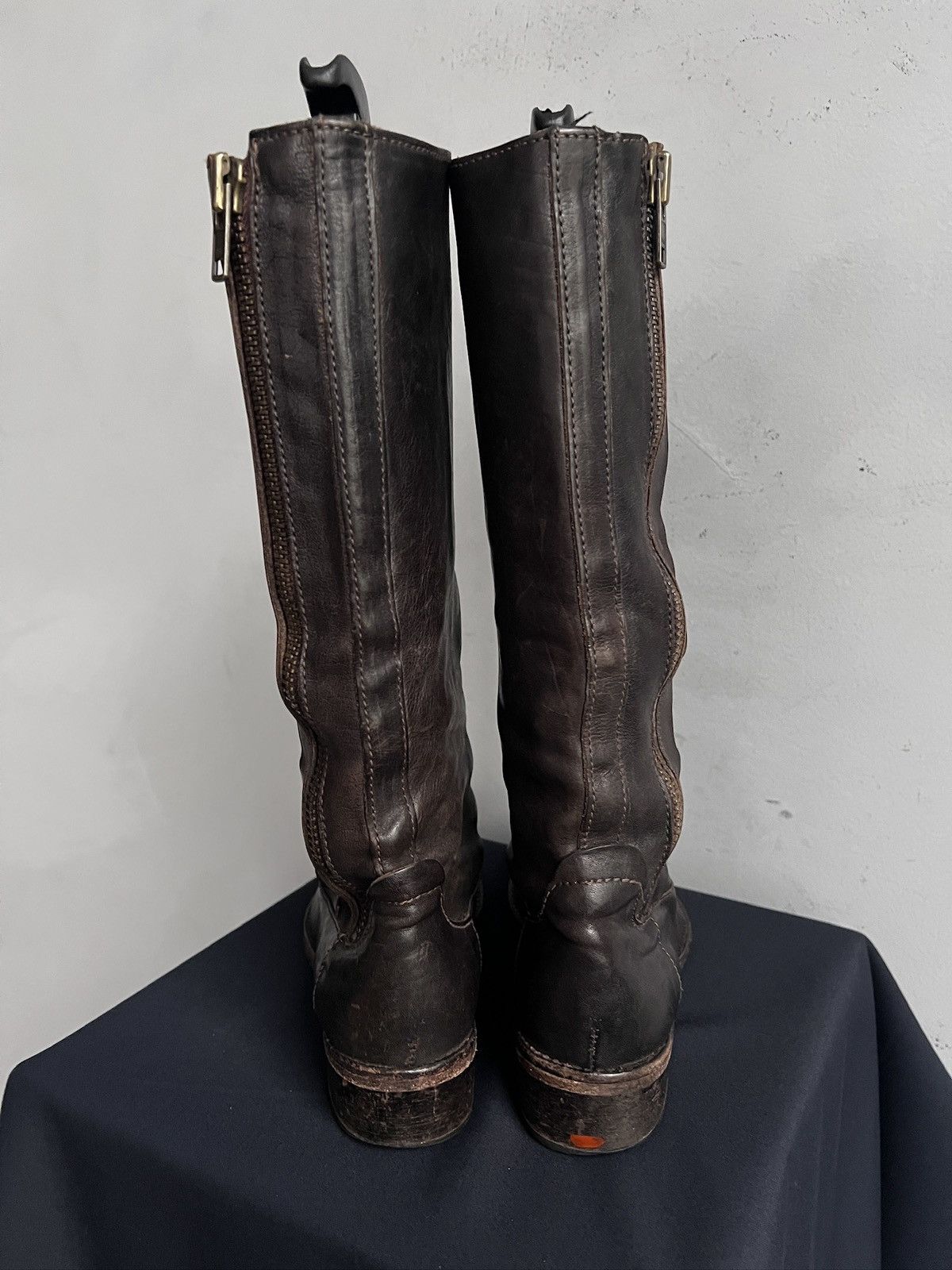 MoMA Moma Leather Tall Brown Boots Zipper Vintage Size US 8 / IT 38 - 7 Thumbnail