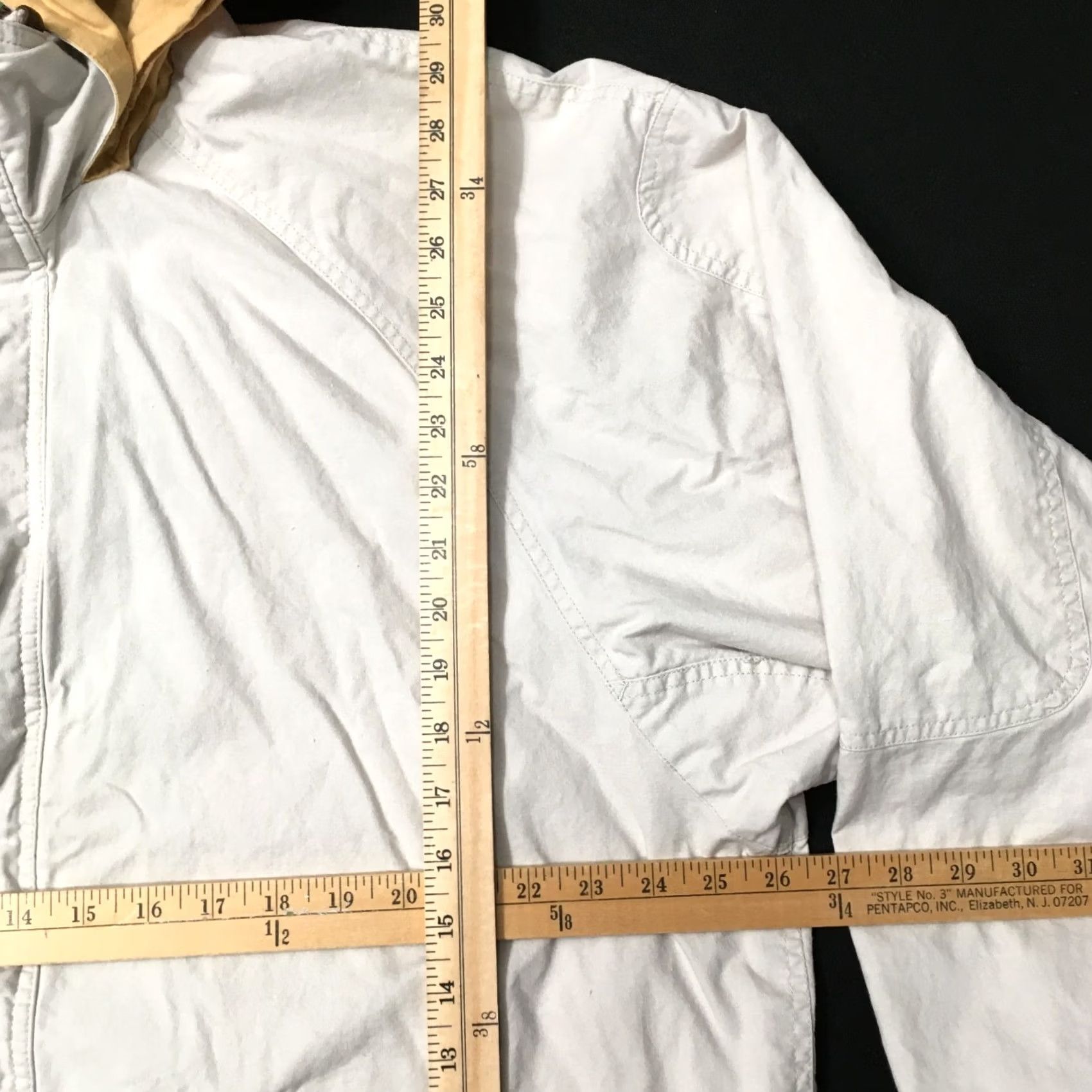 Vintage VINTAGE JLC Jacket Womens 2XL Beige Vtg 90s Soft Distressed Grunge Y2K Coat LEATHER TRIM Size XXL / US 16-18 / IT 52-54 - 7 Thumbnail