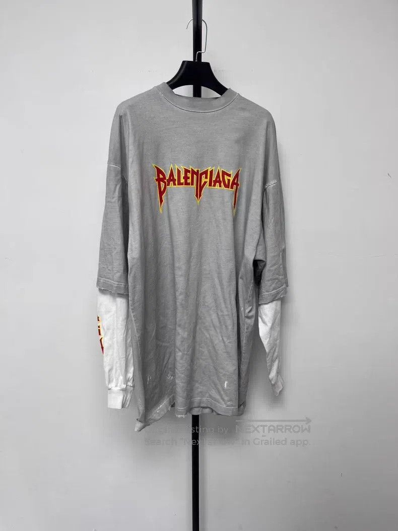 Balenciaga Flame Logo Two-Piece Assembled Long Sleeve