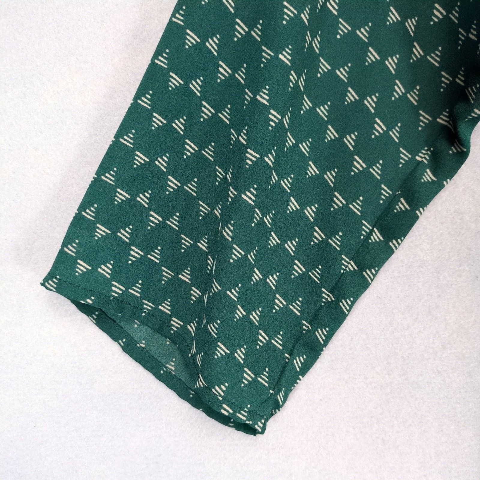 Other 19 Cooper Women's XS Green Geometric Shift Knee-Length Dress Size XS / US 0-2 / IT 36-38 - 4 Thumbnail