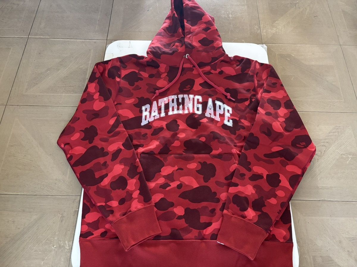 Bape Authentic ape bape color camo pullover hoodie new red XL Size US XL / EU 56 / 4 - 1 Thumbnail