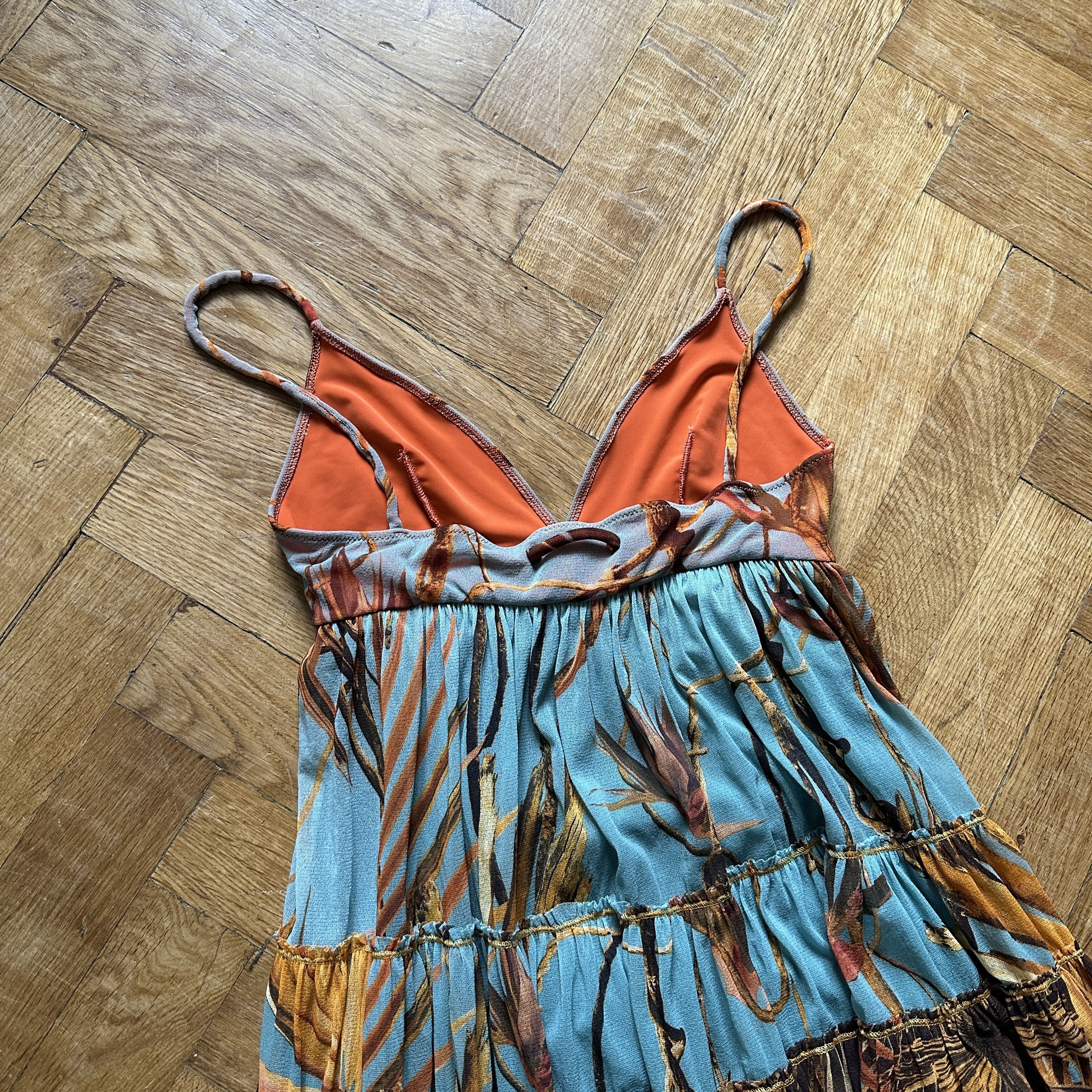 Jean Paul Gaultier Soleil 2000s Layered Palm Printed Mesh Dress Size M / US 6-8 / IT 42-44 - 7 Thumbnail