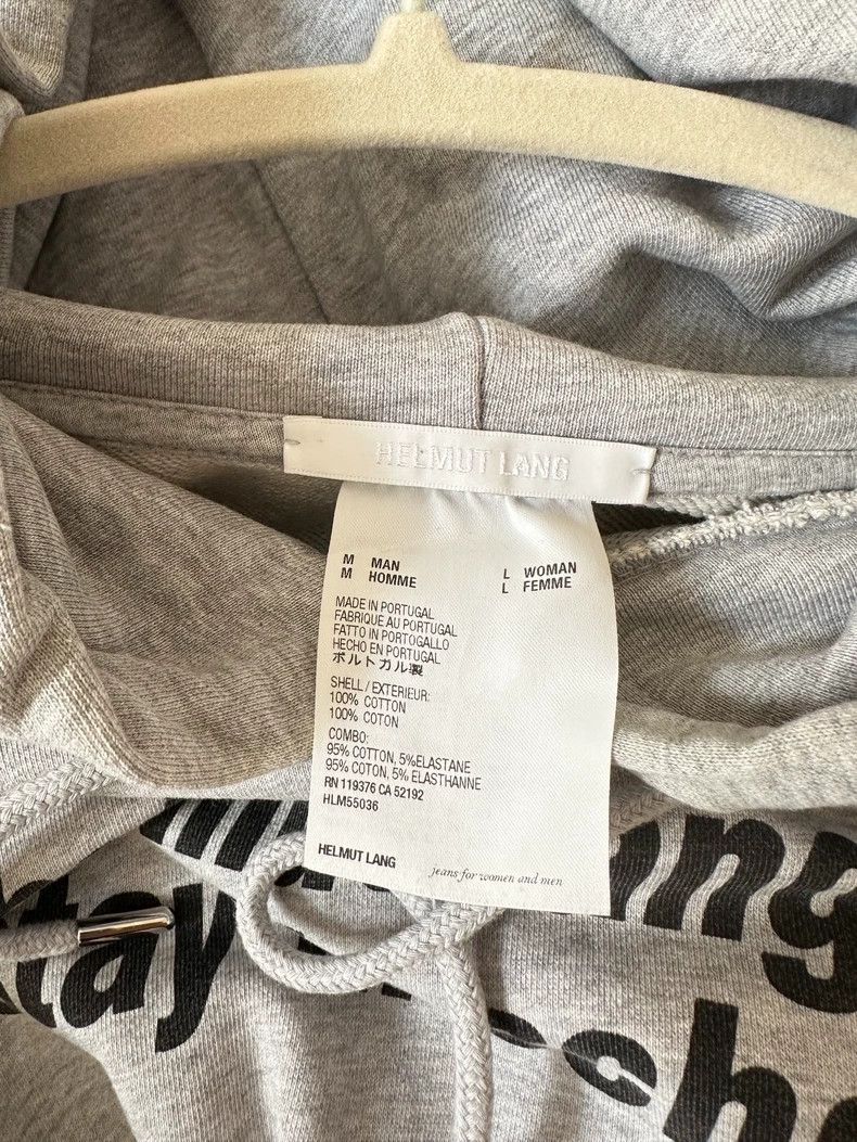 Helmut Lang HELMUT LANG Gray logo hoodie Size US L / EU 52-54 / 3 - 3 Thumbnail