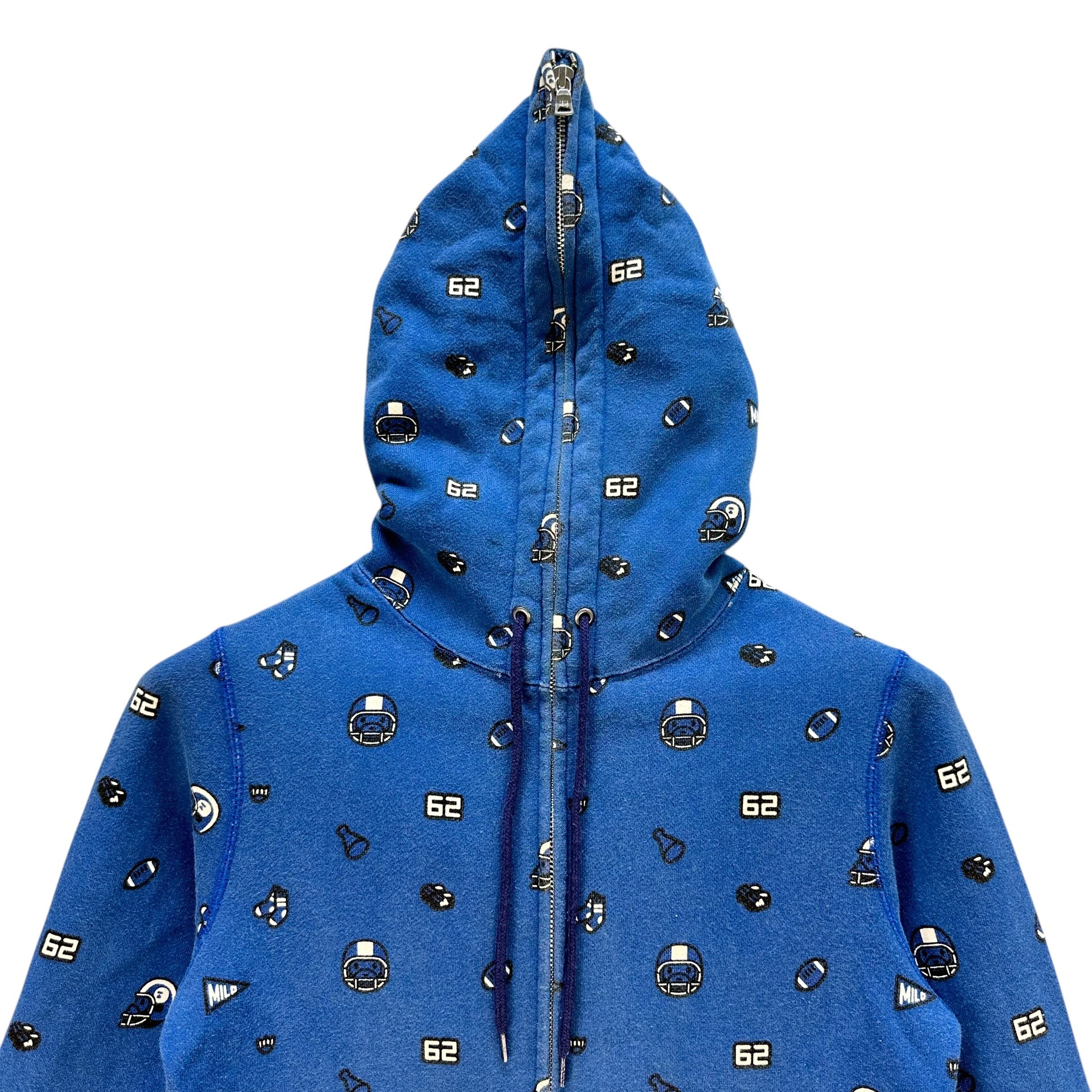 Bape BAPE Baby Milo Football Full Zip Hoodie Sweatshirt #A76-1841 Size XS / US 0-2 / IT 36-38 - 2 Thumbnail