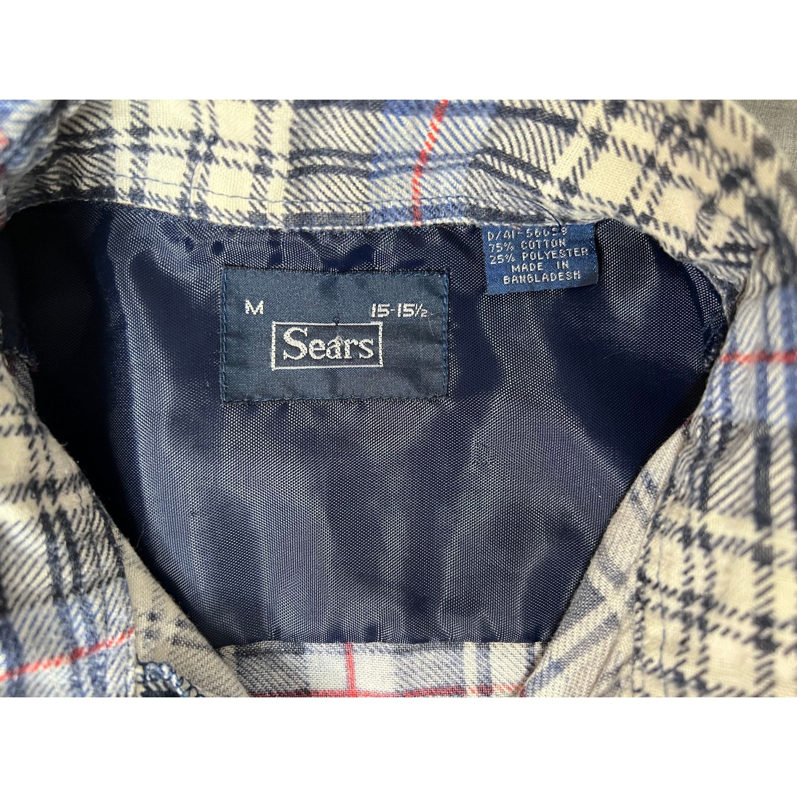 Sears Vintage Sears Plaid Flannel Button Up Shirt Medium Size US M / EU 48-50 / 2 - 3 Thumbnail