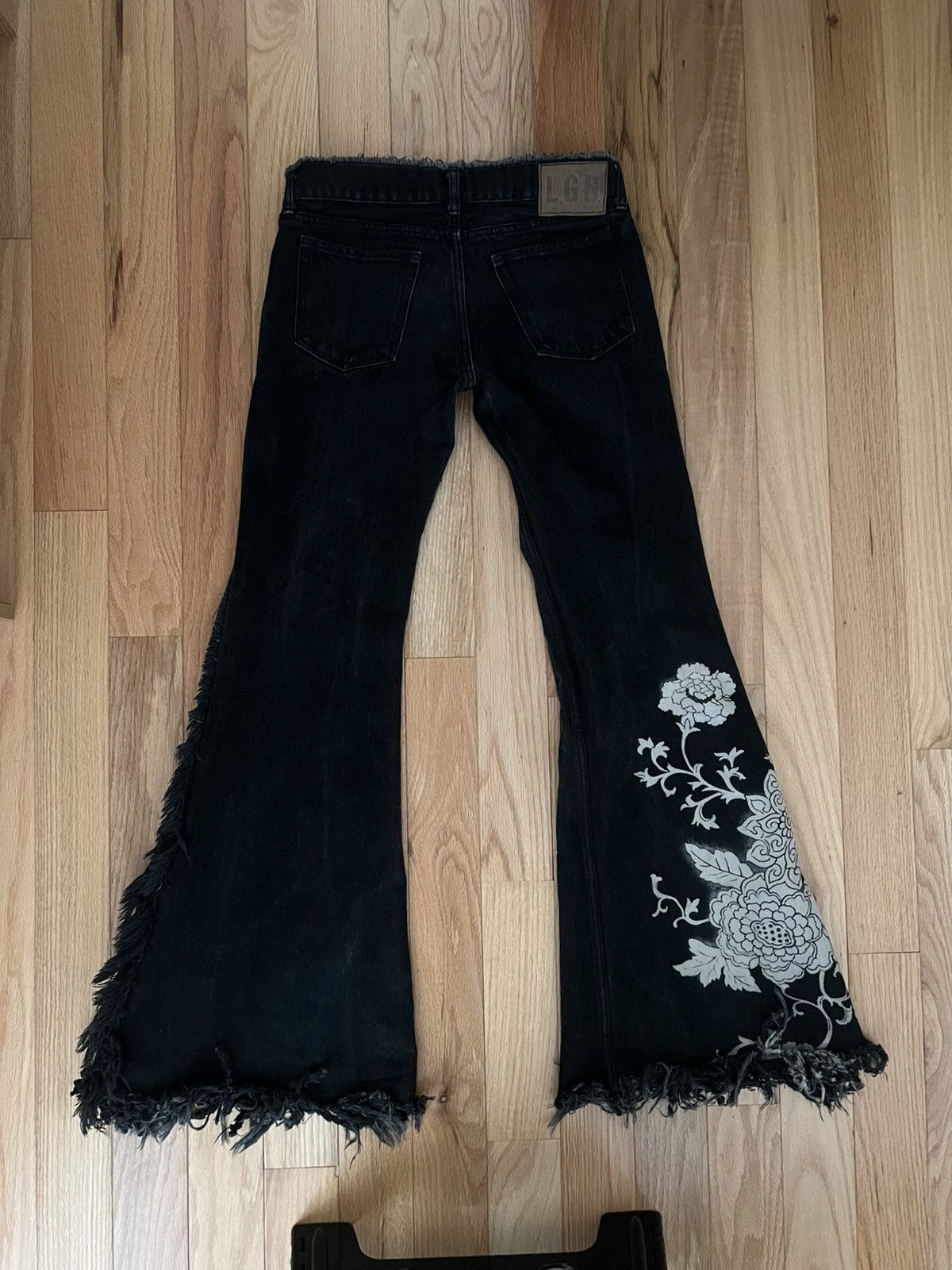 Le Grande Bleu (L.G.B.) 1 of 2 LGB Floral Fringe Crow Jeans Size US 28 / EU 44 - 4 Thumbnail
