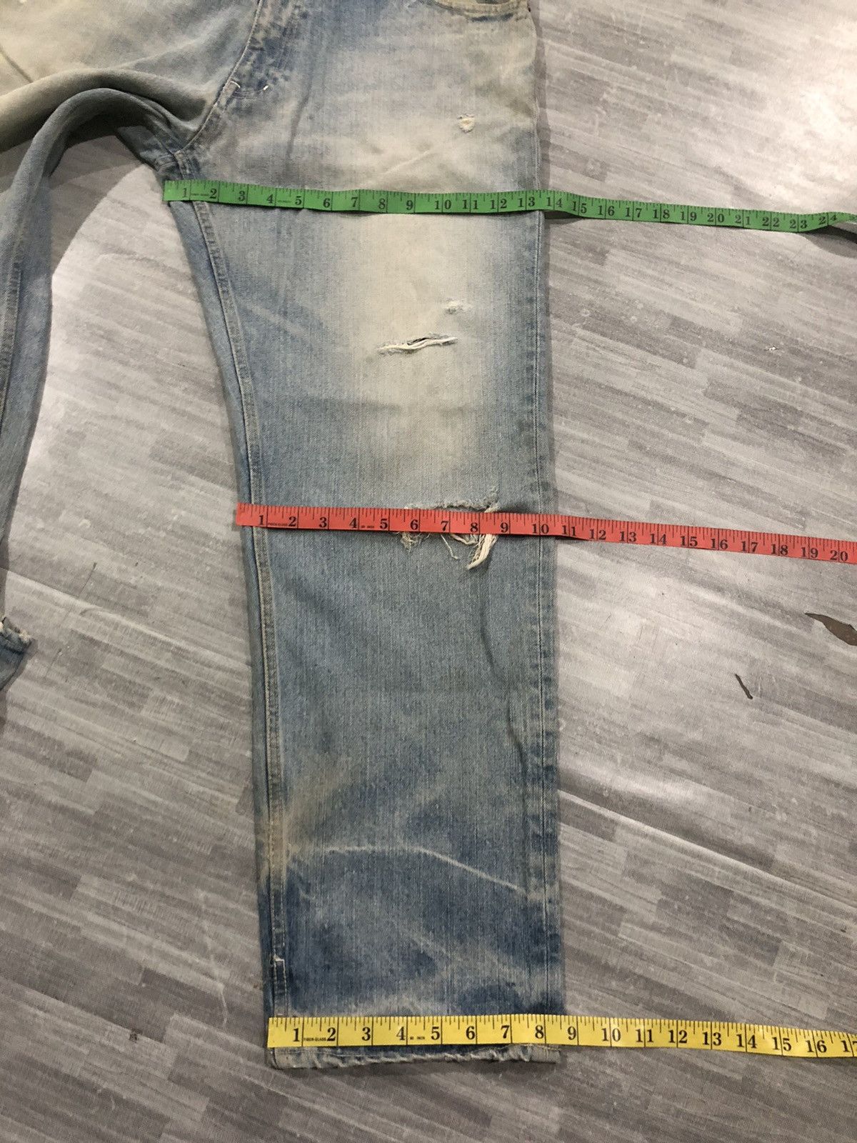 FDMTL × Vintage Vintage Scanner Fundamental Flare Jeans Disteressed Size US 35 - 24 Thumbnail