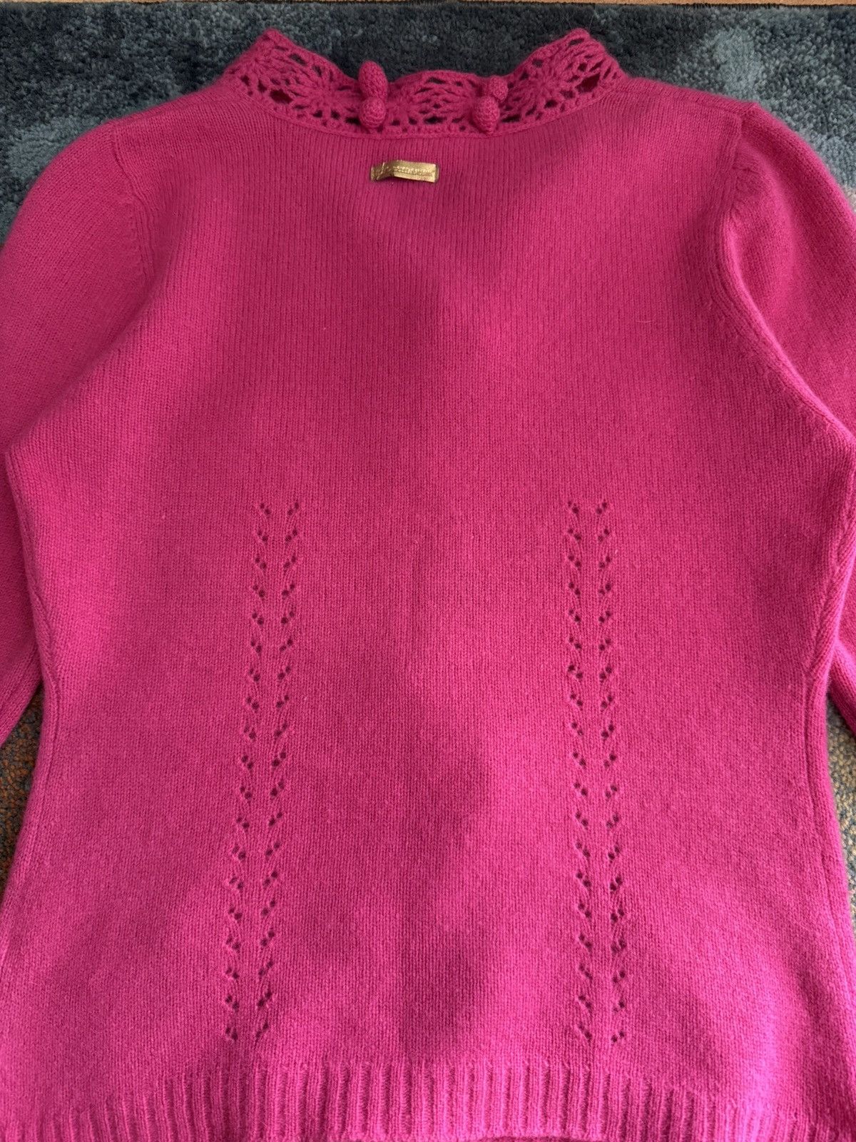 Dolce & Gabbana Dolce Gabbana Vintage Rose Barbie Lana wool Cardigan Size M / US 6-8 / IT 42-44 - 8 Thumbnail