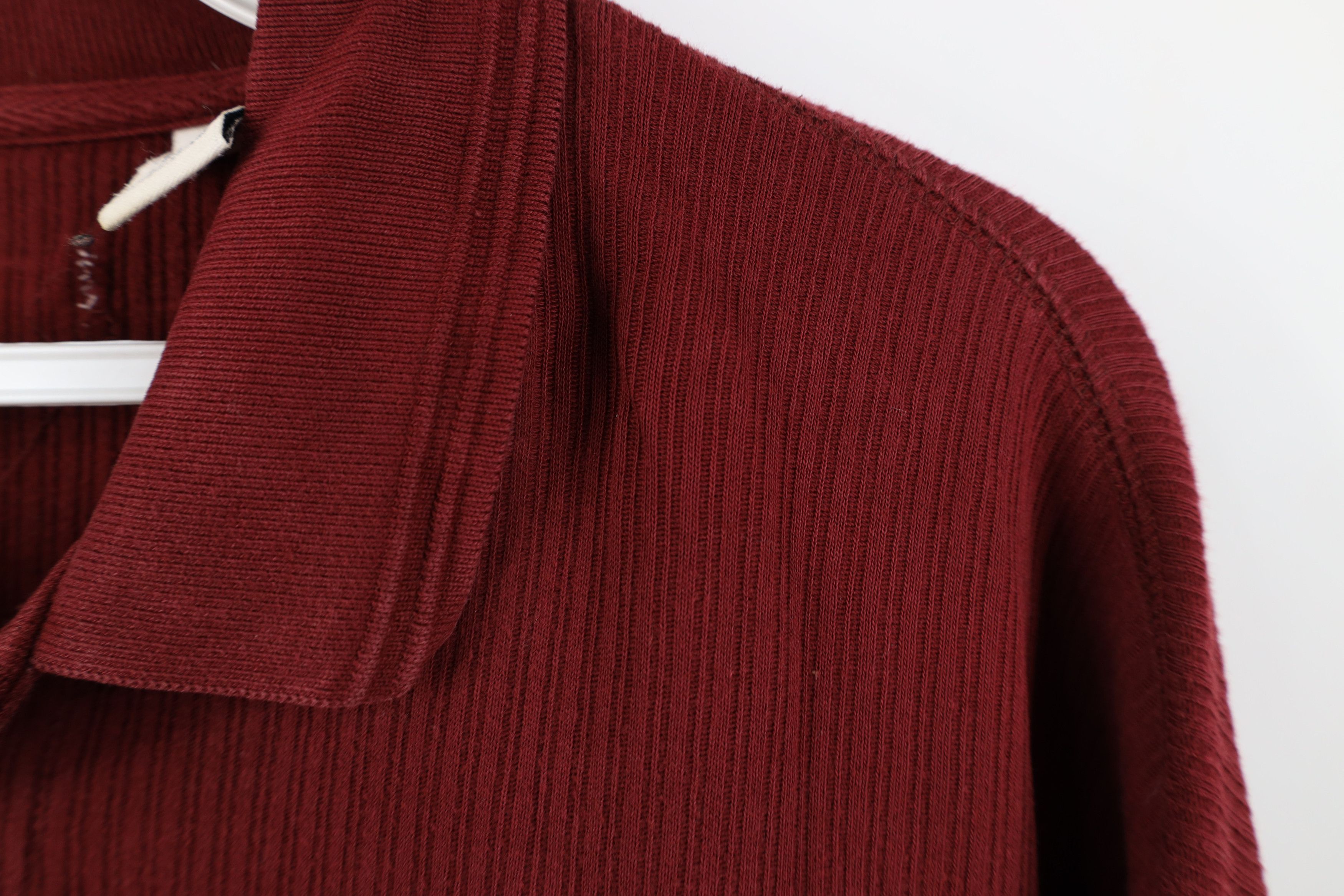 Vintage Vintage Y2K Streetwear Ribbed Knit Long Sleeve Rugby Polo Size US L / EU 52-54 / 3 - 7 Thumbnail