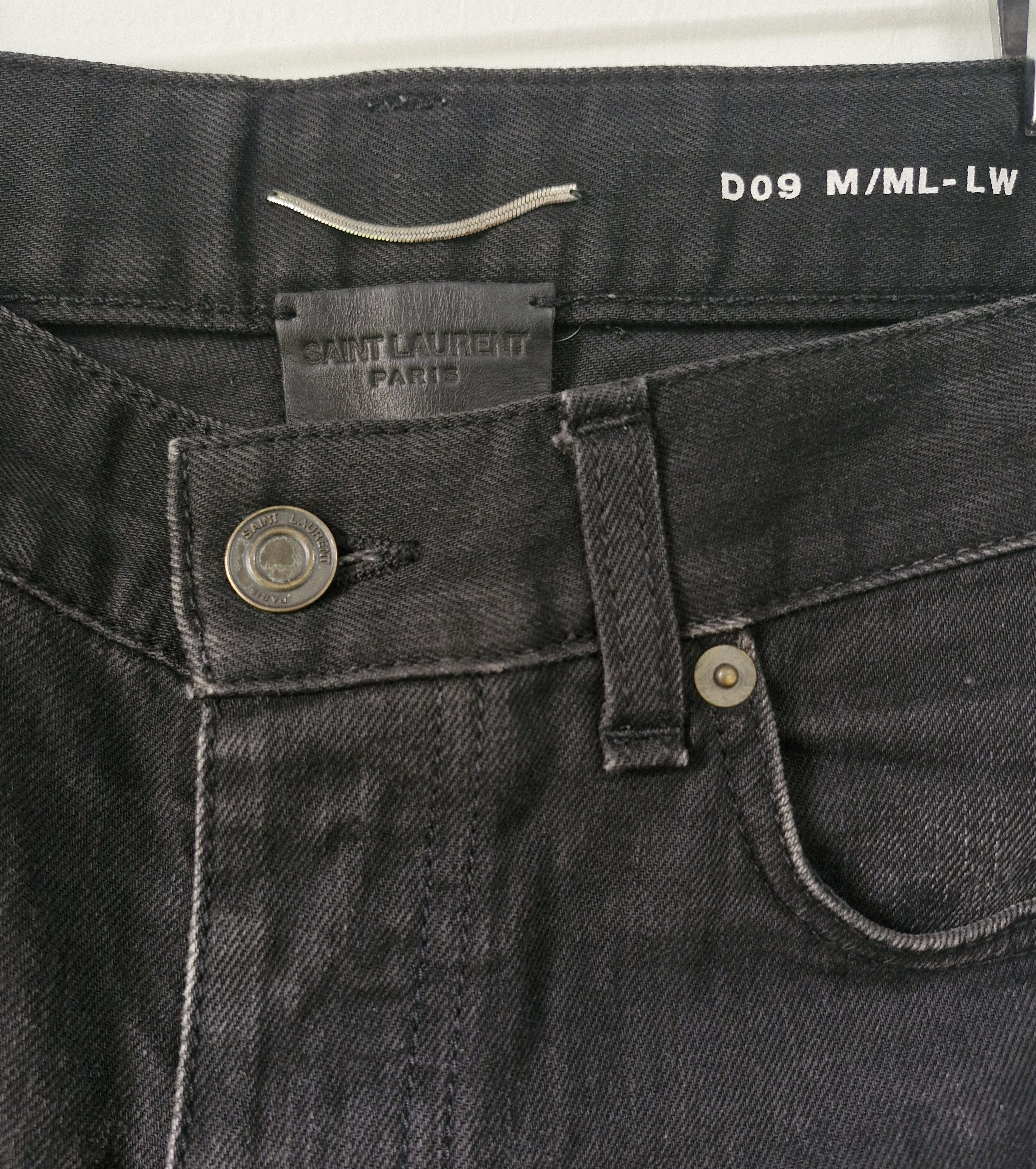 Saint Laurent Paris SS15 Black Flare D09 Denim Jeans Size US 28 / EU 44 - 3 Thumbnail