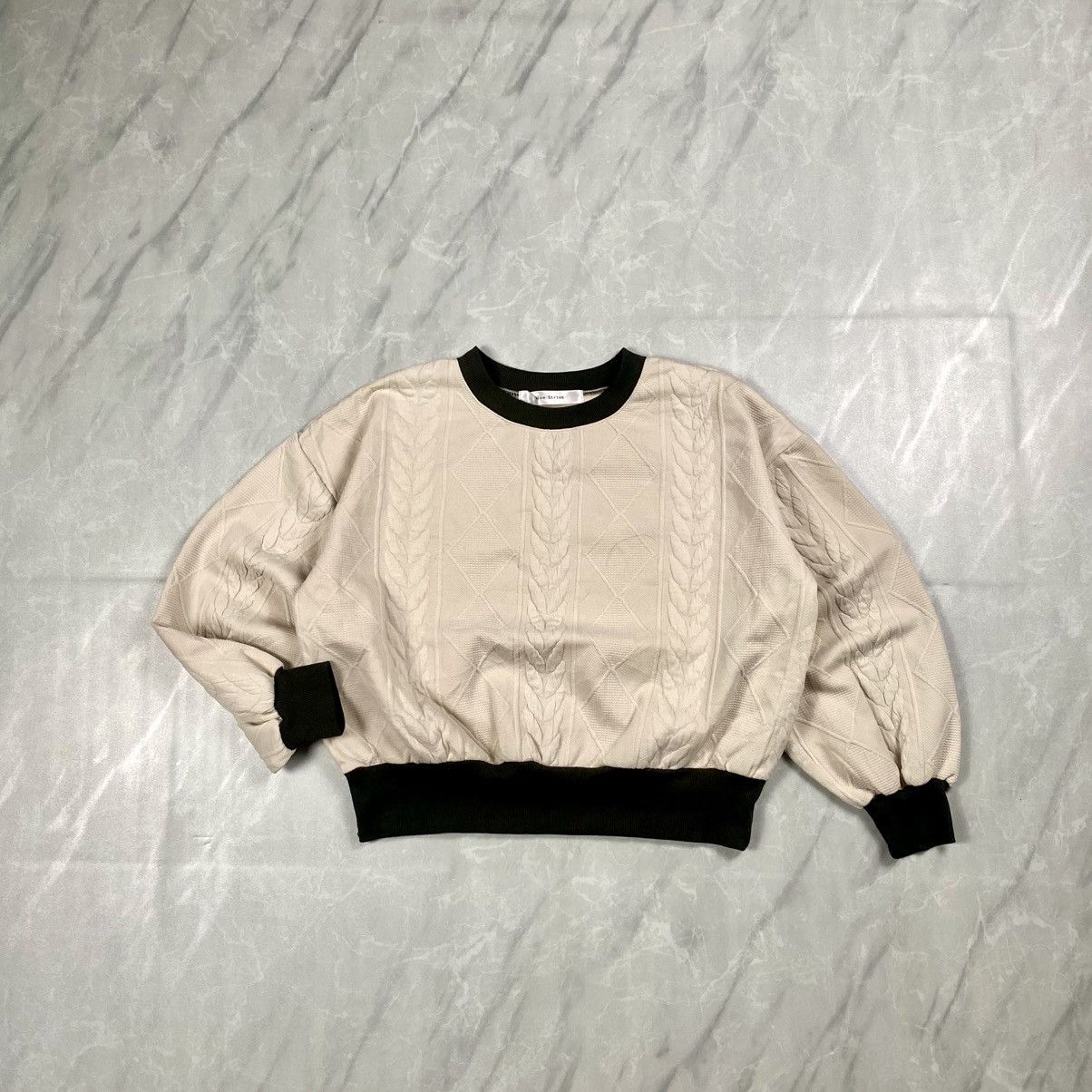 Japanese Brand Blue Strive Japan Floral Knit Boxy Sweaters Size M / US 6-8 / IT 42-44 - 1 Thumbnail