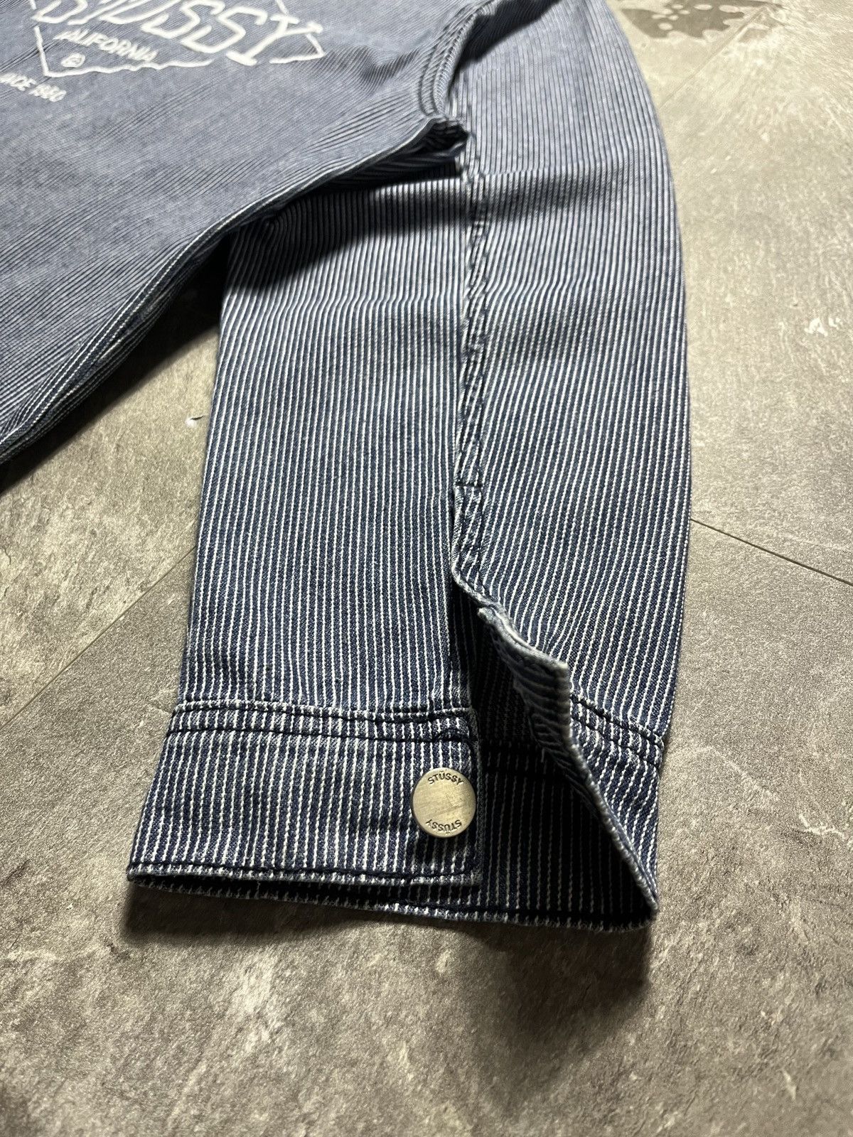 Stussy Stussy Vintage 90s Cropped Striped Embroidered Big Logo Y2K Size US S / EU 44-46 / 1 - 4 Thumbnail