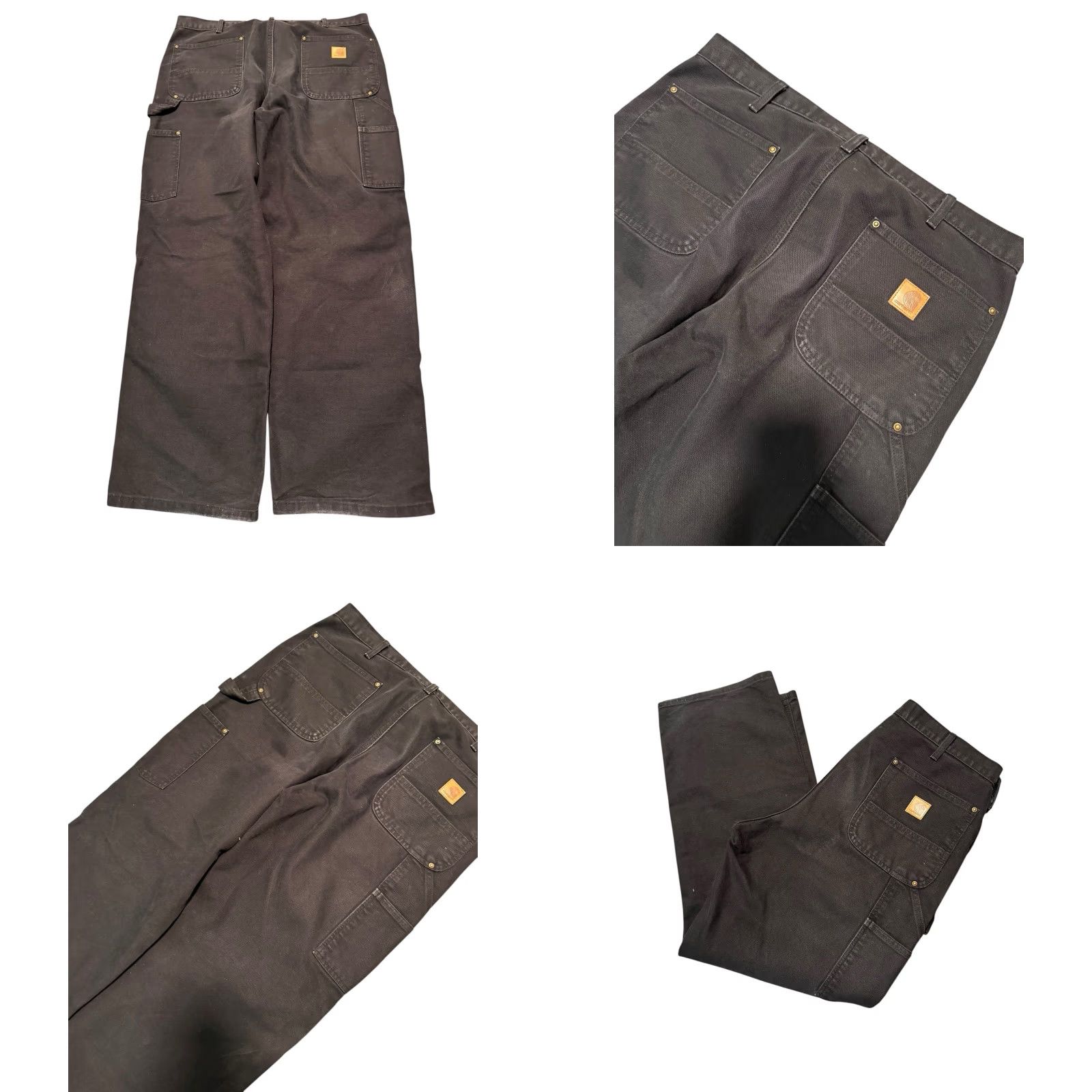 Carhartt Carhartt Pants Men 36x30 Black Double Knee Carpenter Cargo B136 BLK Loose Fit Size US 36 / EU 52 - 8 Thumbnail