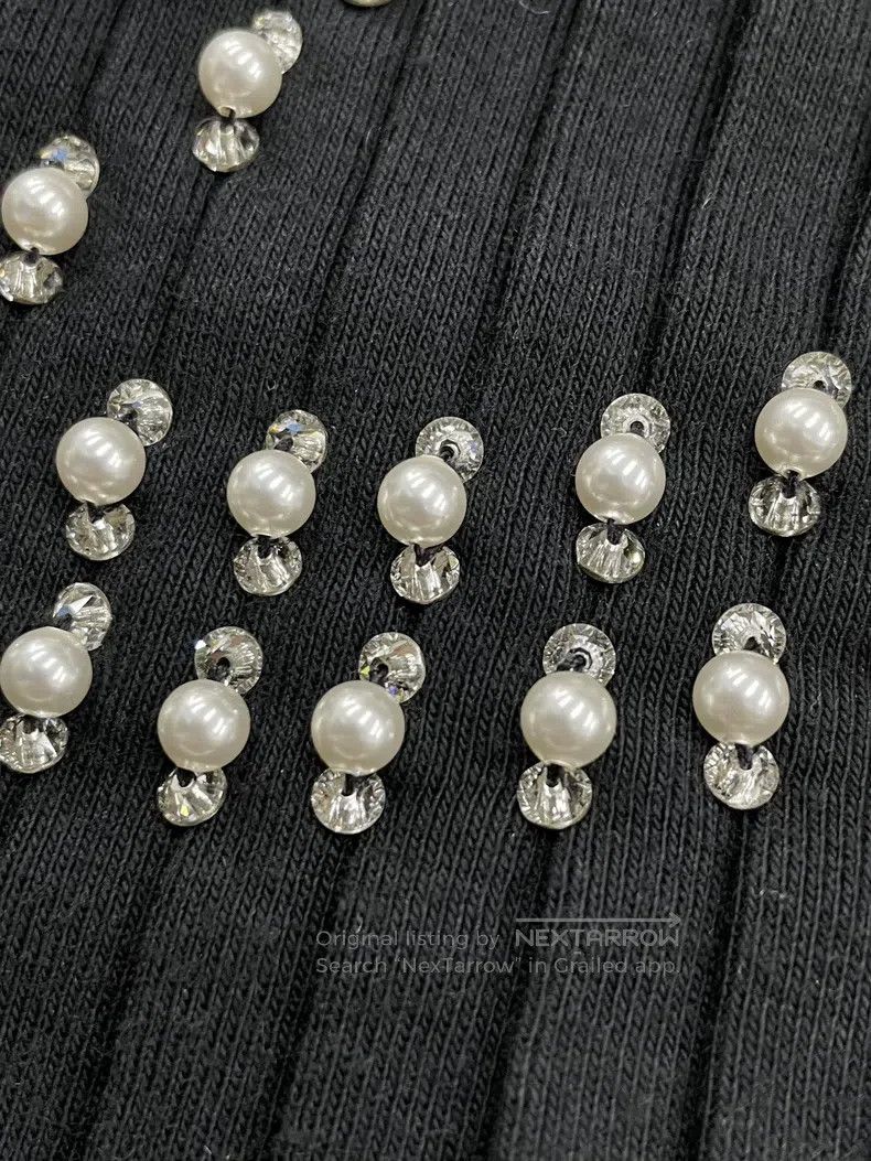 Chanel Chanel Black pearl rhinestone large double C large logo ve Size XS / US 0-2 / IT 36-38 - 5 Thumbnail