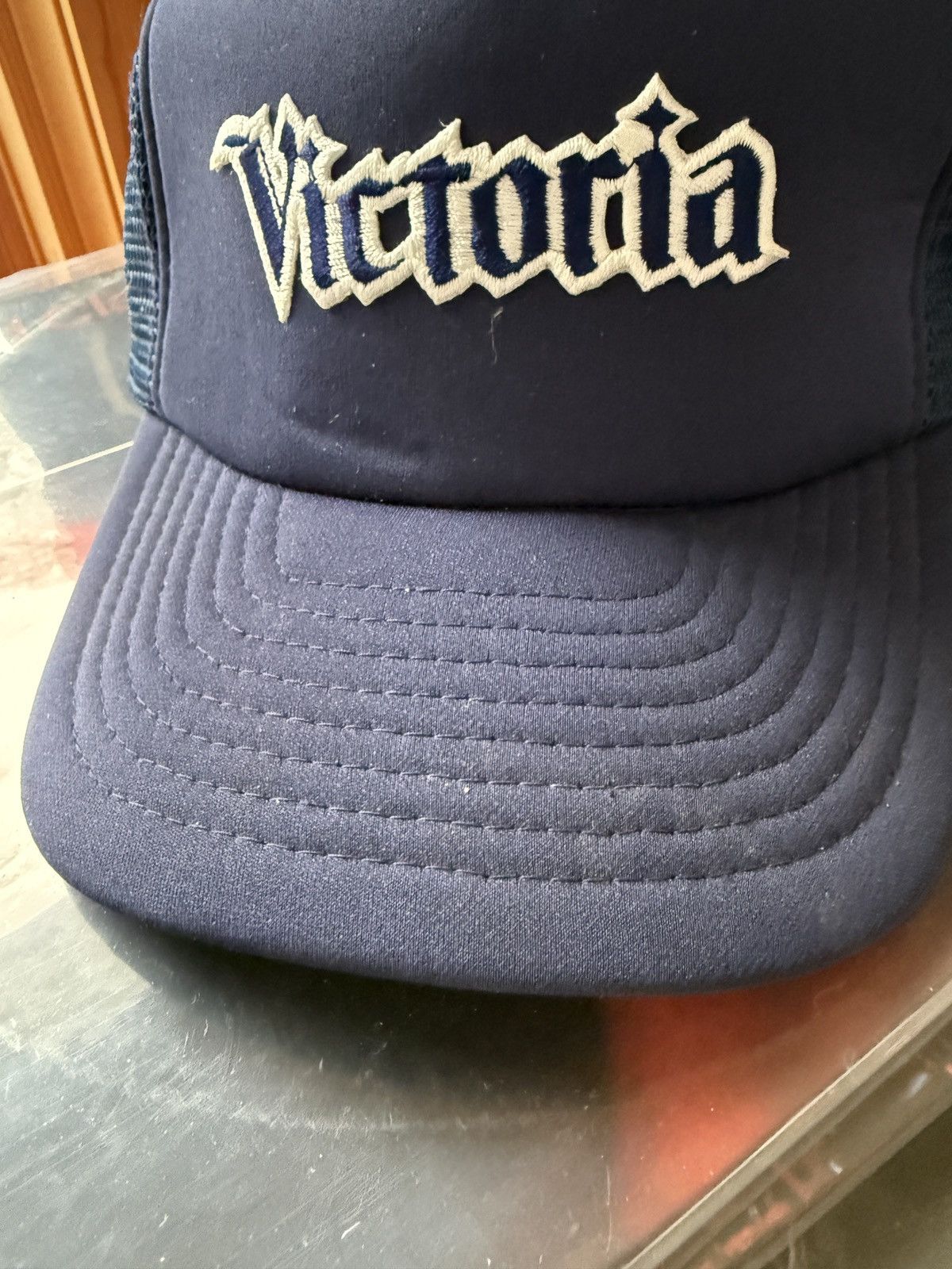 Vintage Vintage 80s Victoria Canada Snapback Mesh Trucker Hat Size ONE SIZE - 2 Thumbnail