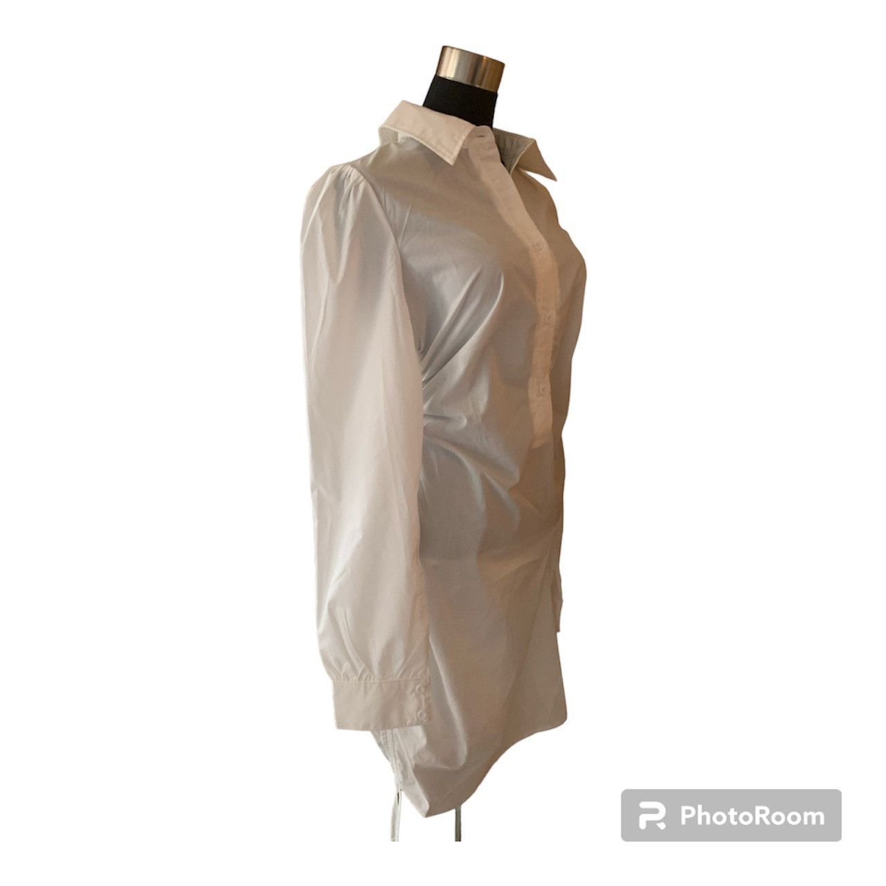 PrettyLittleThing New W/ Tag Ruched Side Fitted Shirt Dress Size M / US 6-8 / IT 42-44 - 6 Thumbnail