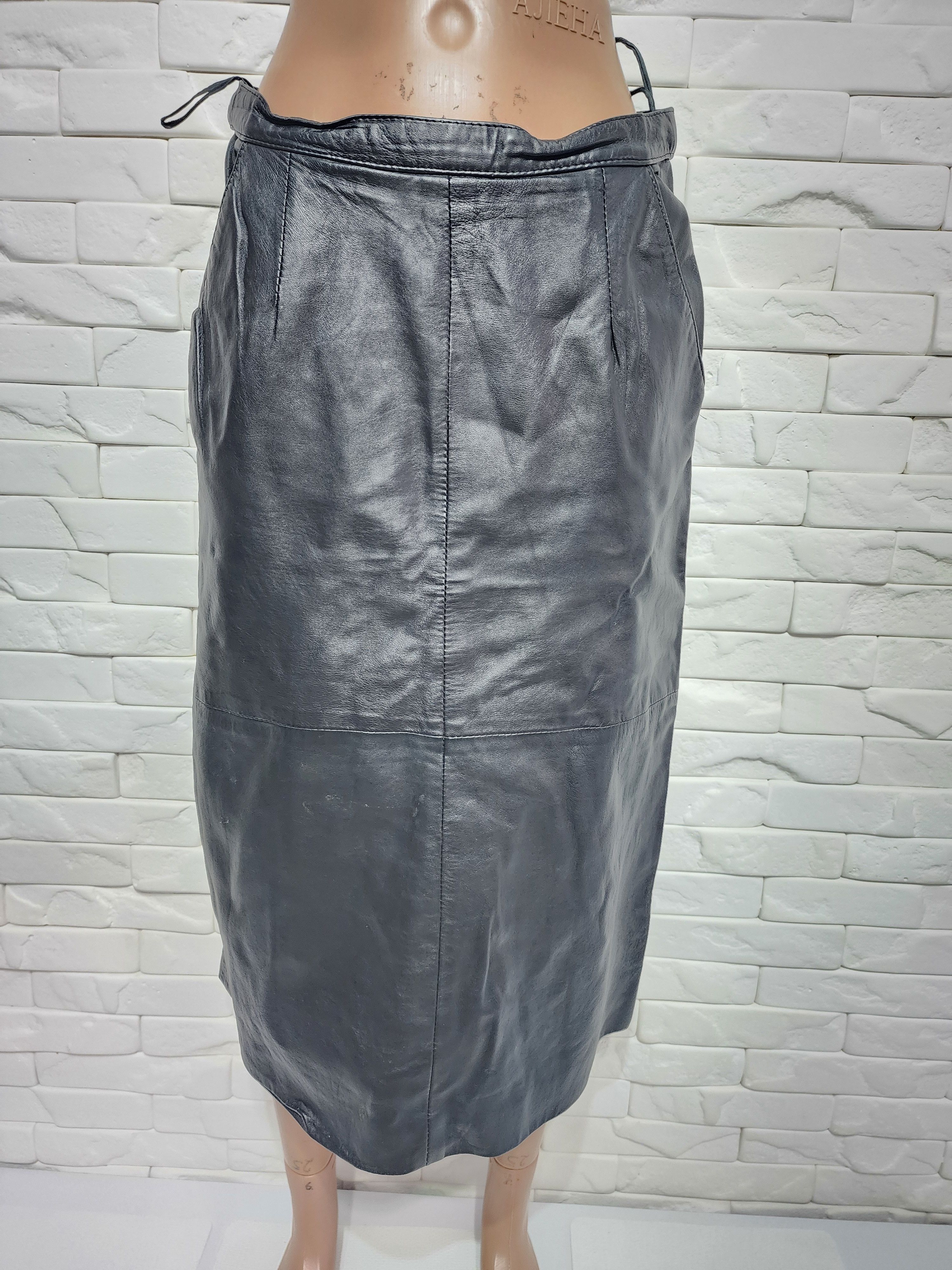 Other Black leather skirt. Size 28" / US 6 / IT 42 - 1 Thumbnail