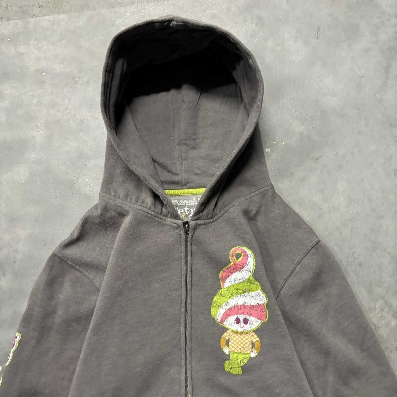 Japanese Brand × Vintage Crazy Vintage Y2K/2000e Cute Menchie’s Ice Cream Cyber Zip Up Hoodie! Size US L / EU 52-54 / 3 - 2 Thumbnail