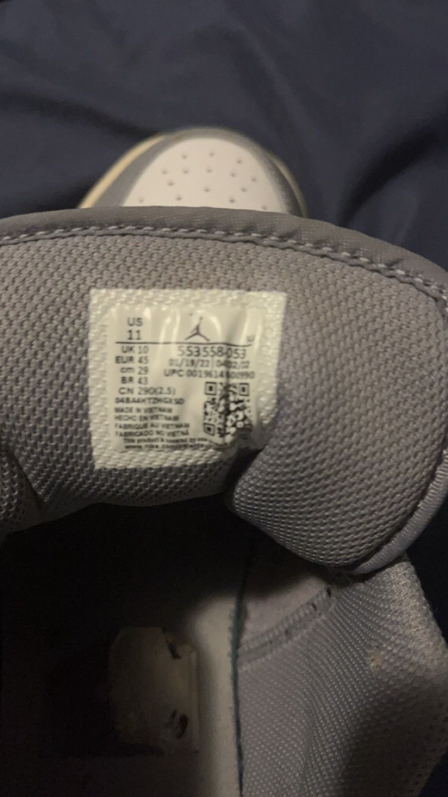 Jordan Brand × Nike Vintage grey Air Jordan 1 lows Size US 11 / EU 44 - 6 Thumbnail