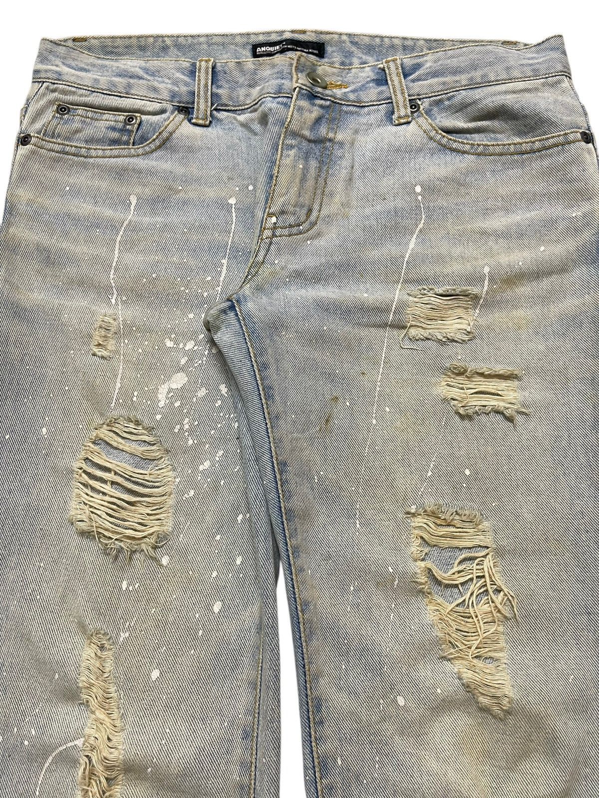 If Six Was Nine Vintage Japanese Brand Faded Distress Paint Splatter Jeans Size US 31 - 4 Thumbnail