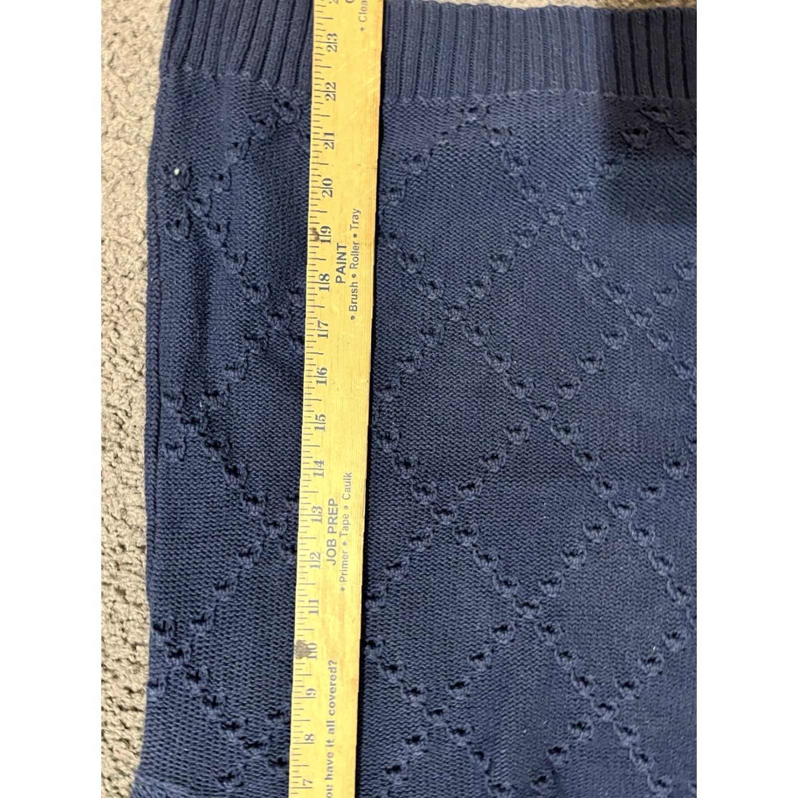 Gap GAP Women's Pullover Sweater Crew Neck Waffle Knit Medium Navy Blue Solid Kangaroo Pocket Regular Fit Size M Size M / US 6-8 / IT 42-44 - 5 Thumbnail