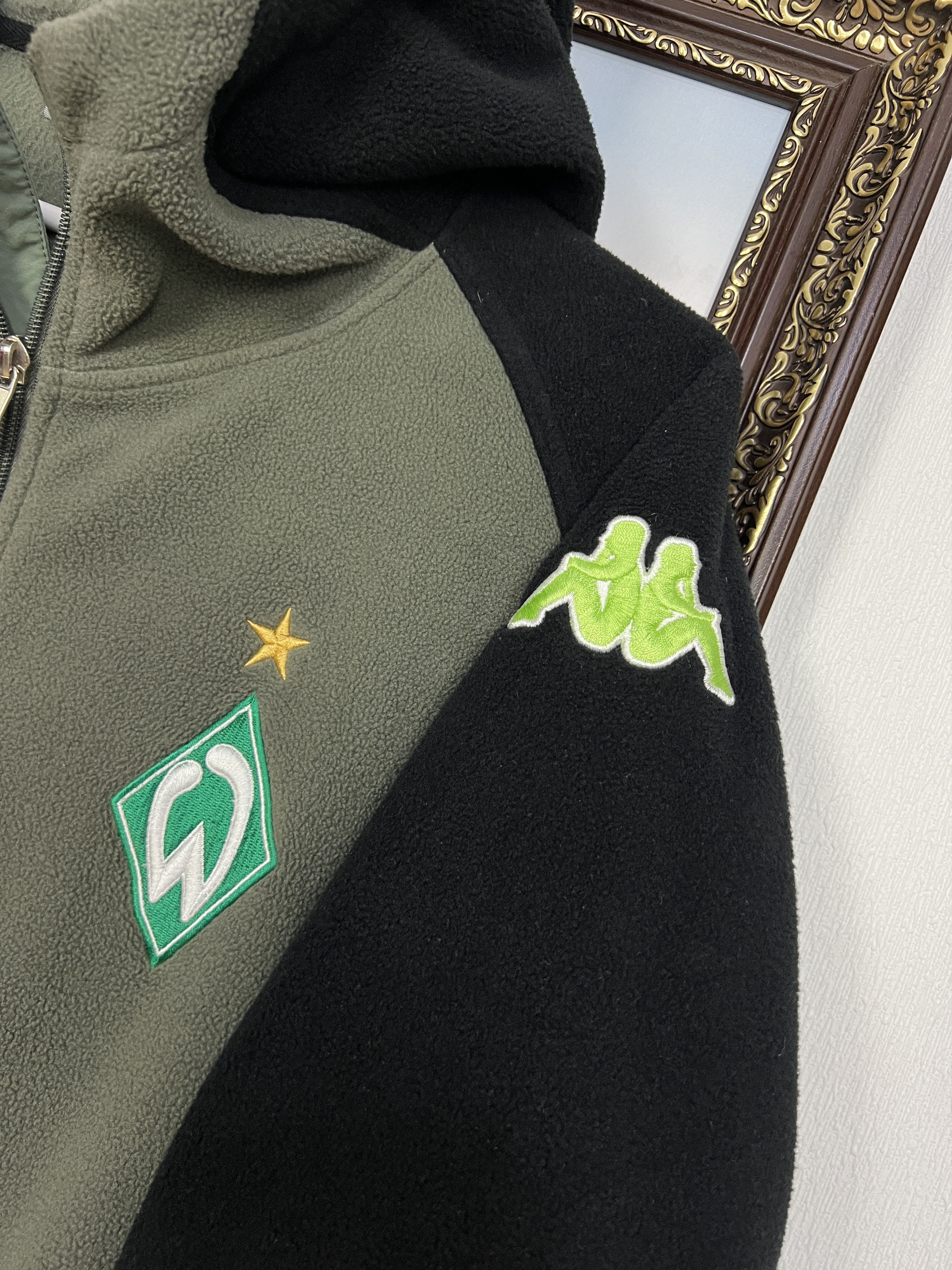 Kappa Vintage Kappa Werder Bremen Football Fleece Jacket Hooded Size US L / EU 52-54 / 3 - 4 Thumbnail